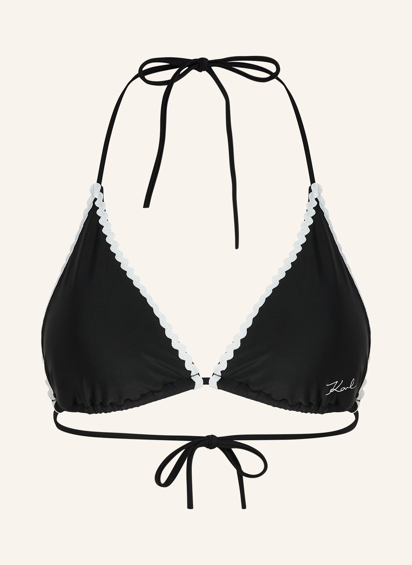 KARL LAGERFELD Bikini-Top: SCHWARZ