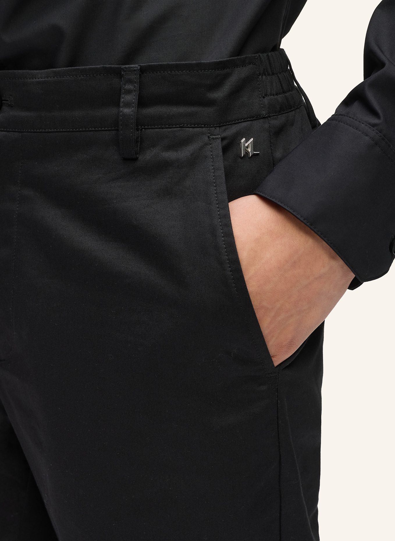 KARL LAGERFELD BYNDER TEST Hose: SCHWARZ