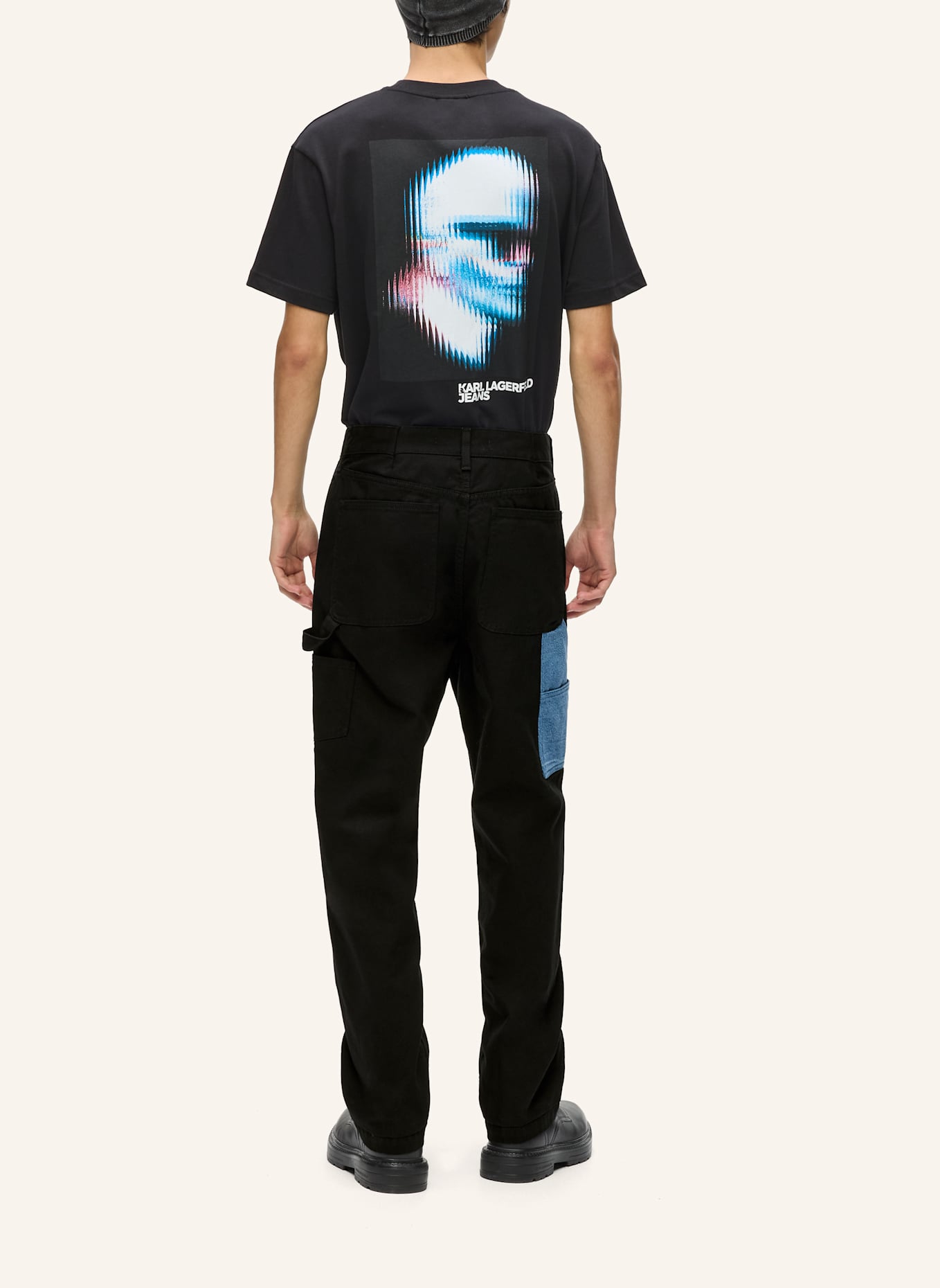 KARL LAGERFELD JEANS Hose: BLAU/ SCHWARZ