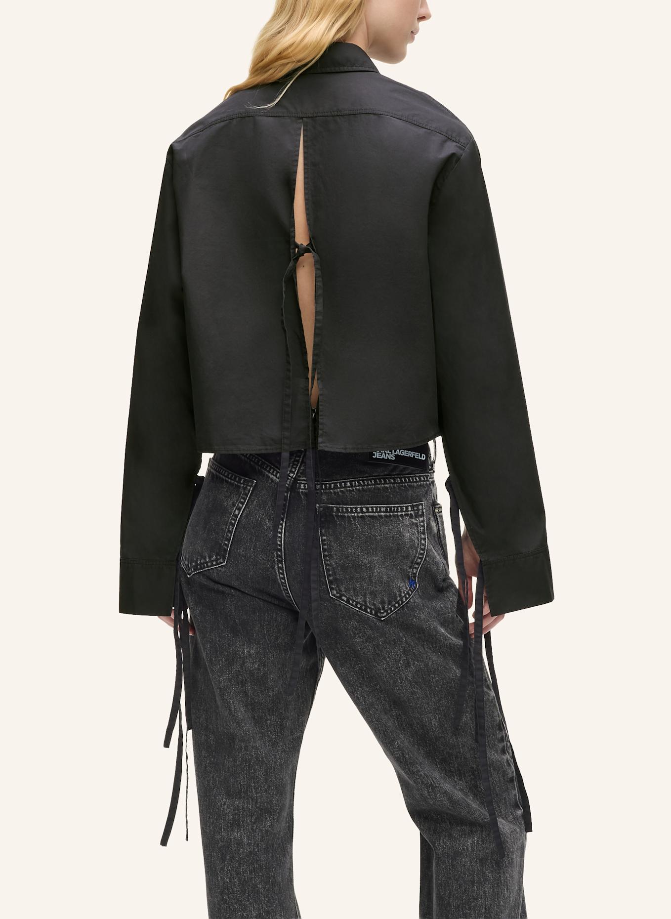 KARL LAGERFELD JEANS Bluse: SCHWARZ