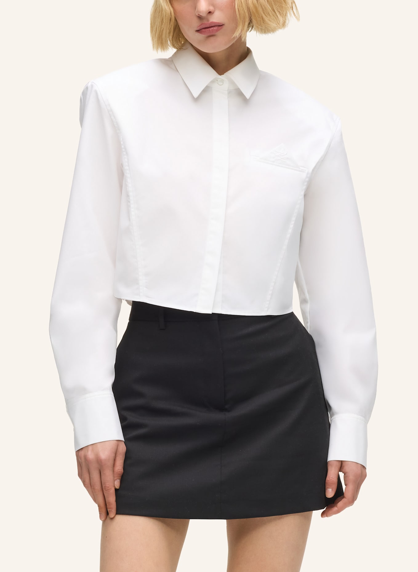 KARL LAGERFELD Bluse: WEISS