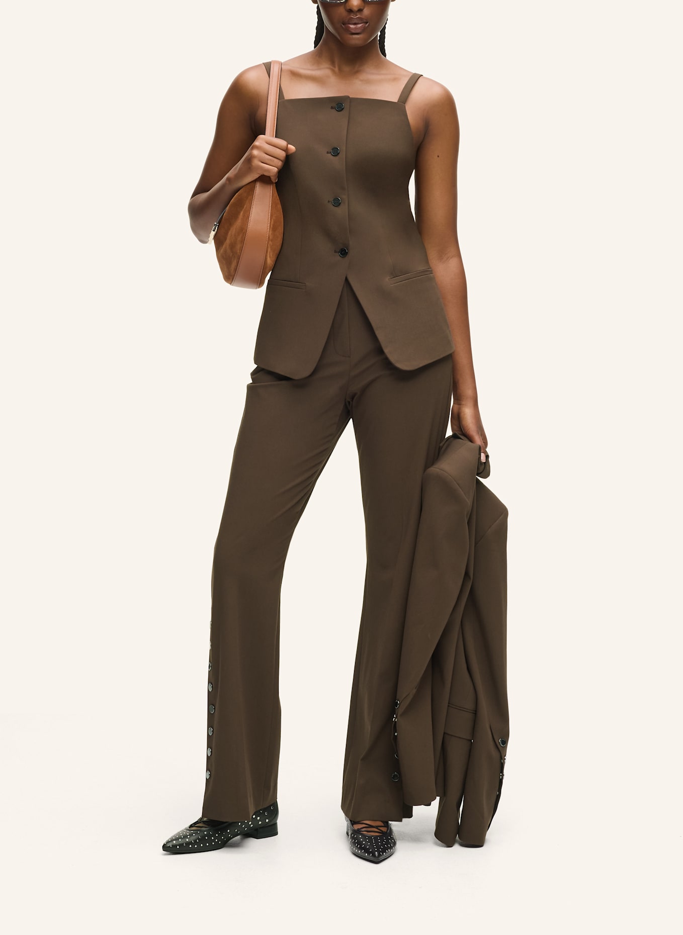 KARL LAGERFELD Bluse: BRAUN