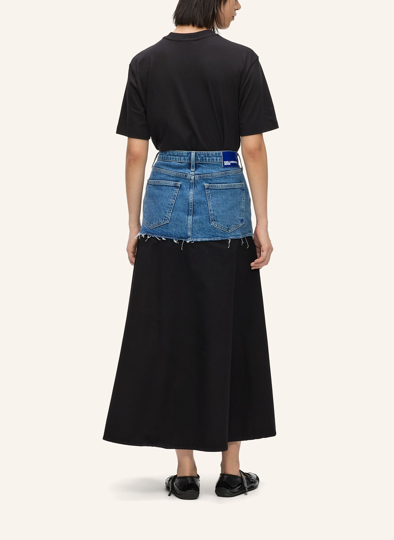 KARL LAGERFELD JEANS Rock: BLAU/ SCHWARZ