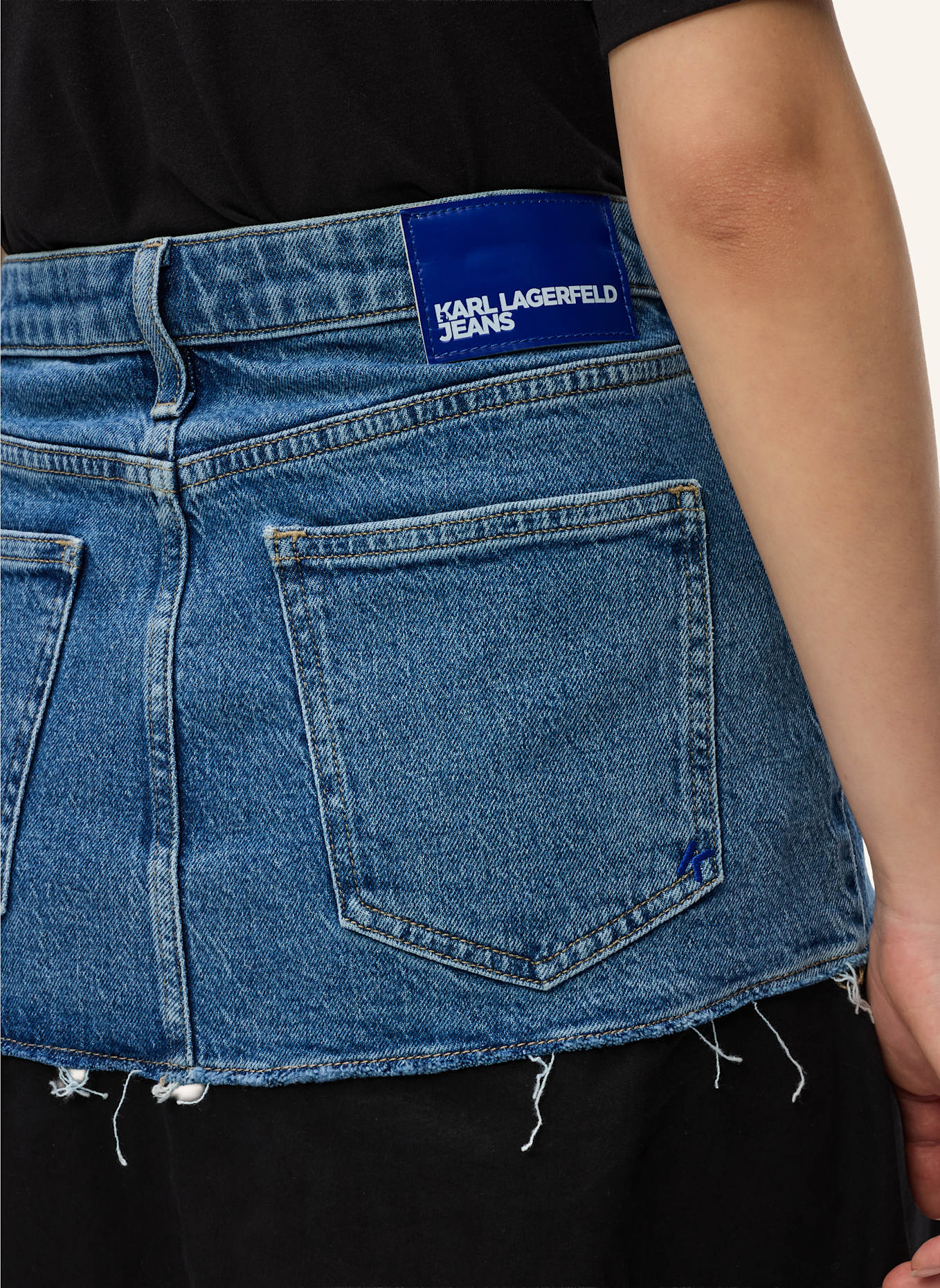 KARL LAGERFELD JEANS Rock: BLAU/ SCHWARZ