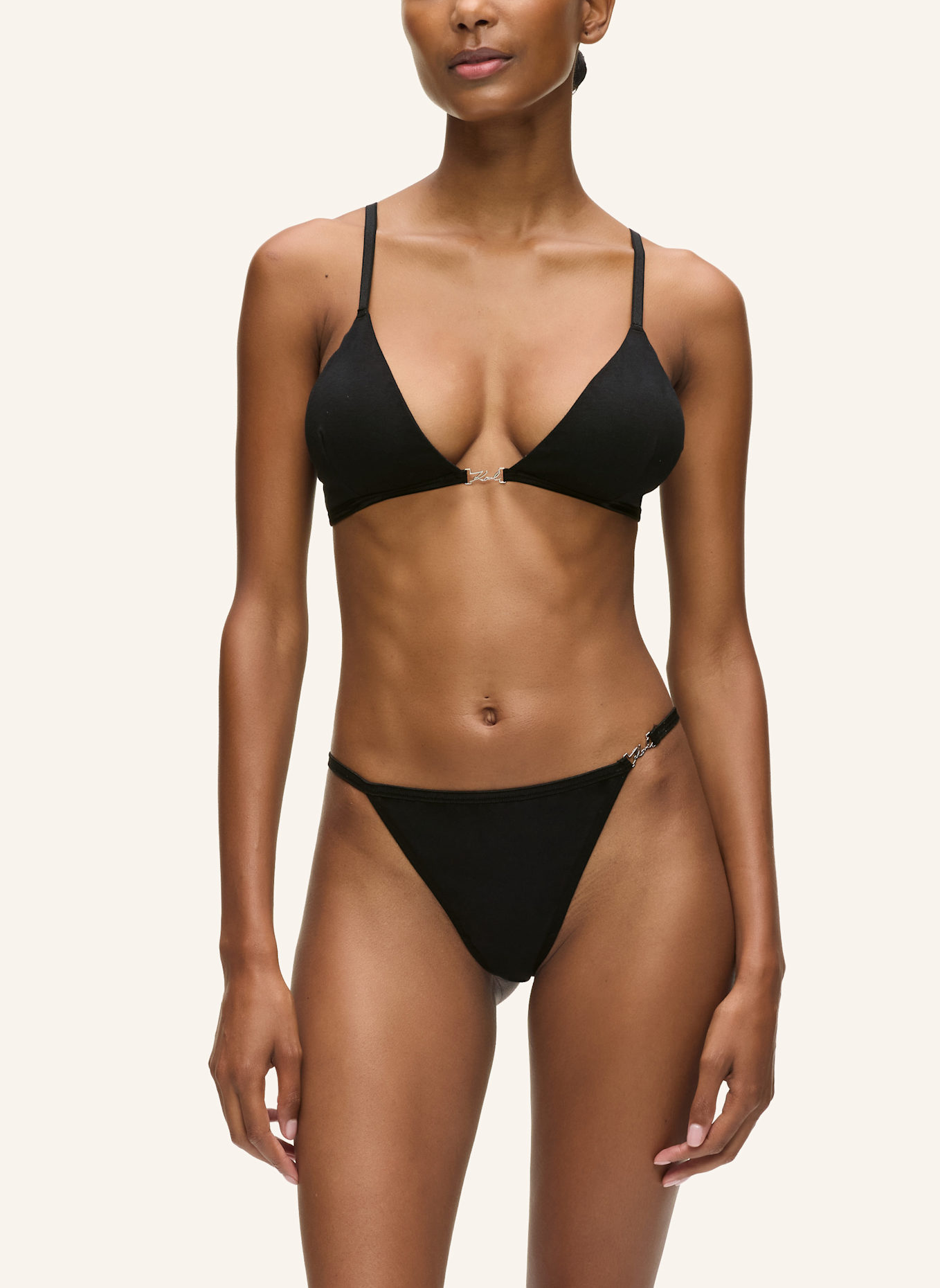 KARL LAGERFELD Top: SCHWARZ