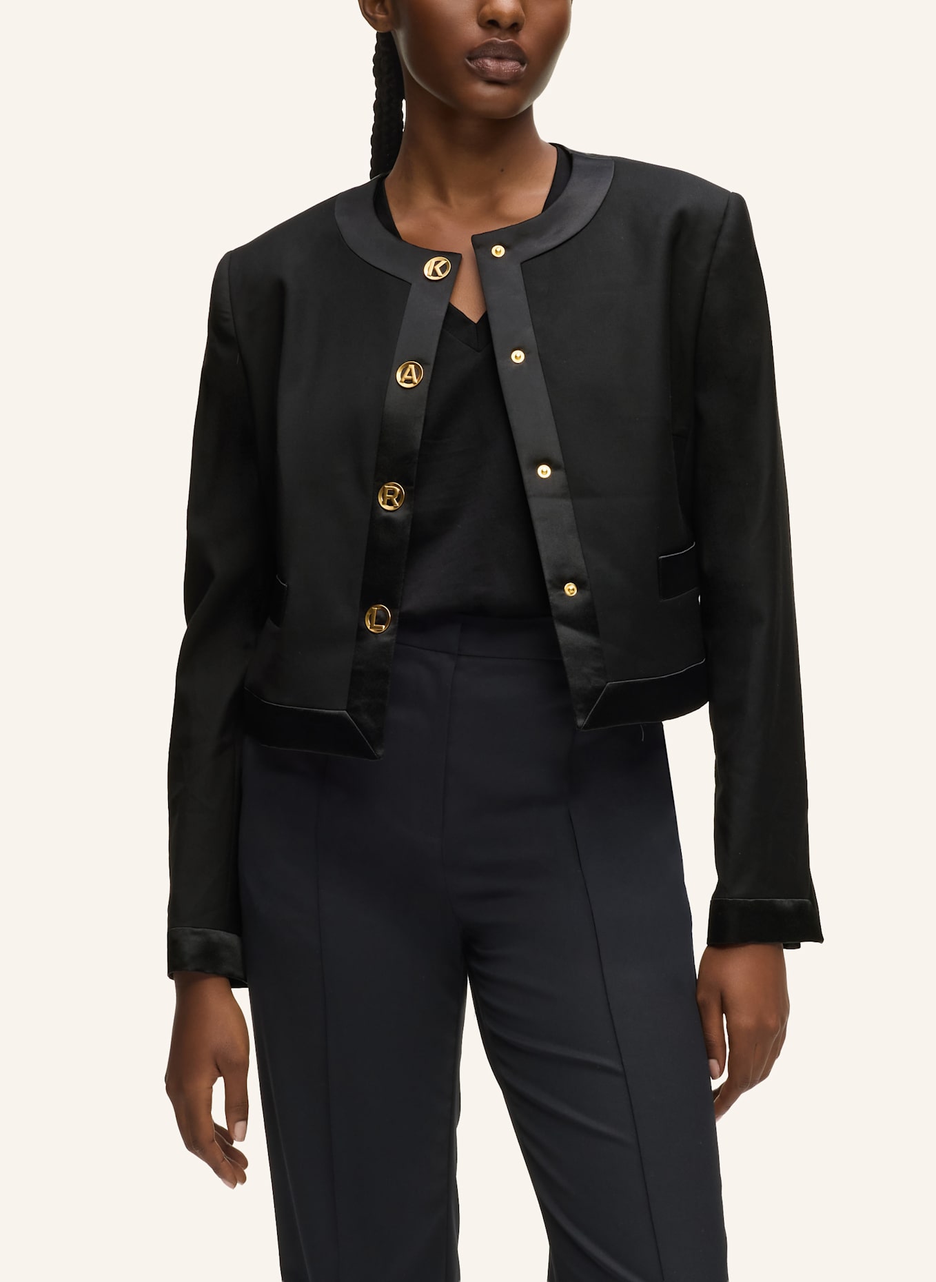 KARL LAGERFELD Bomberjacke: SCHWARZ