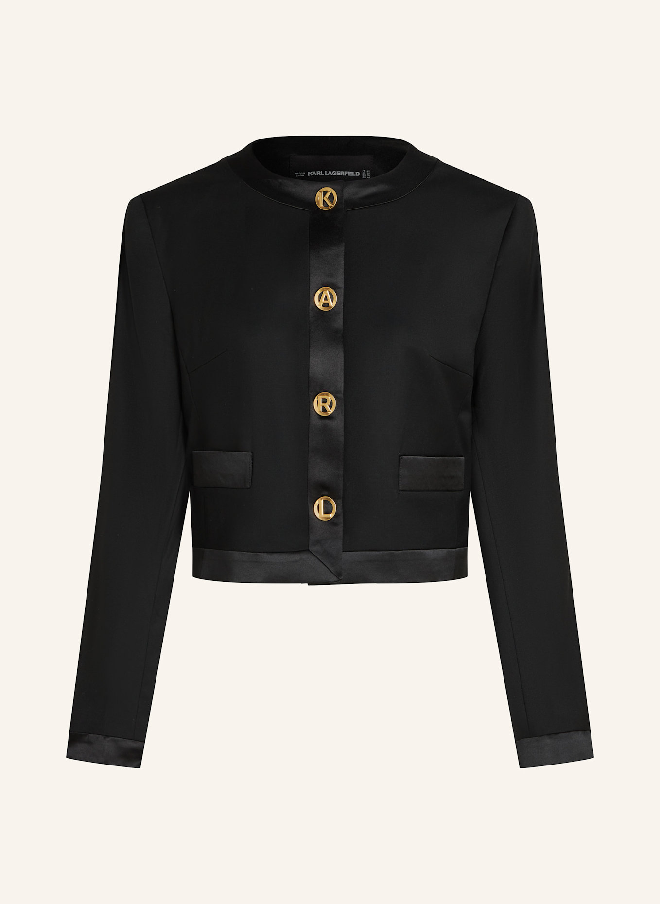 KARL LAGERFELD Bomberjacke: SCHWARZ
