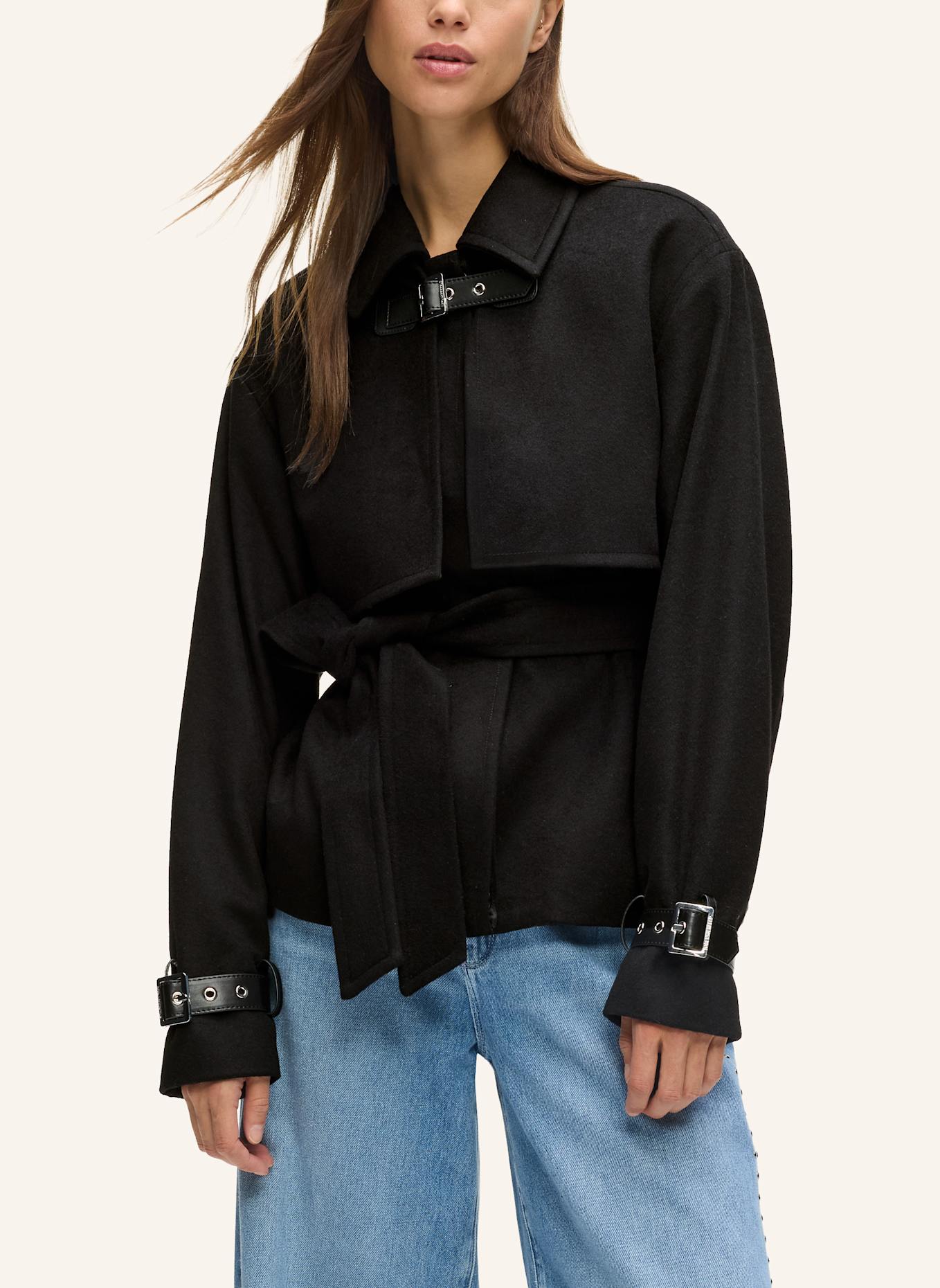 KARL LAGERFELD Mantel: SCHWARZ