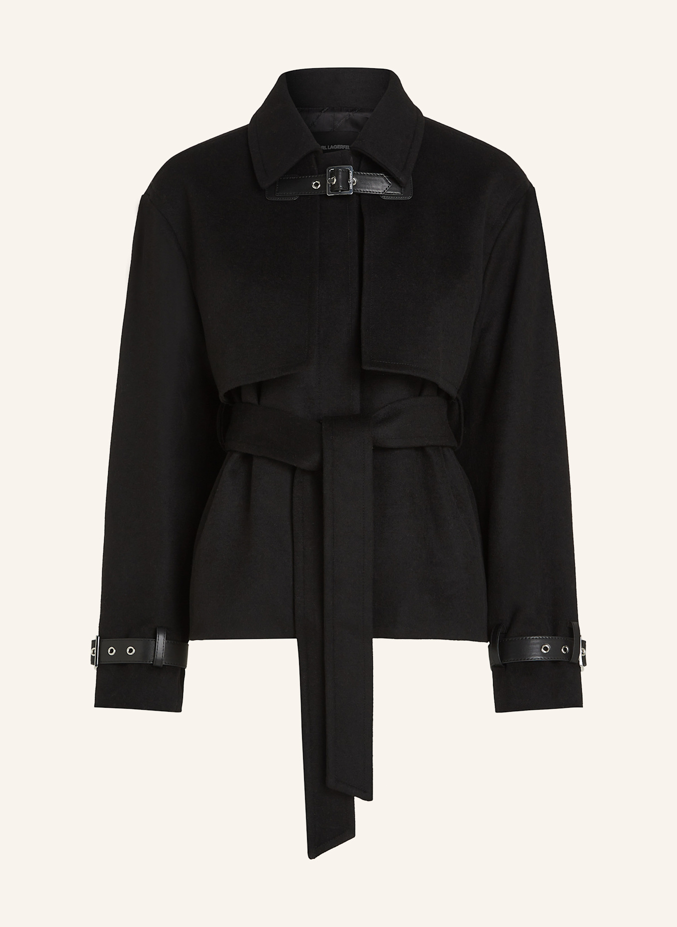 KARL LAGERFELD Mantel: SCHWARZ
