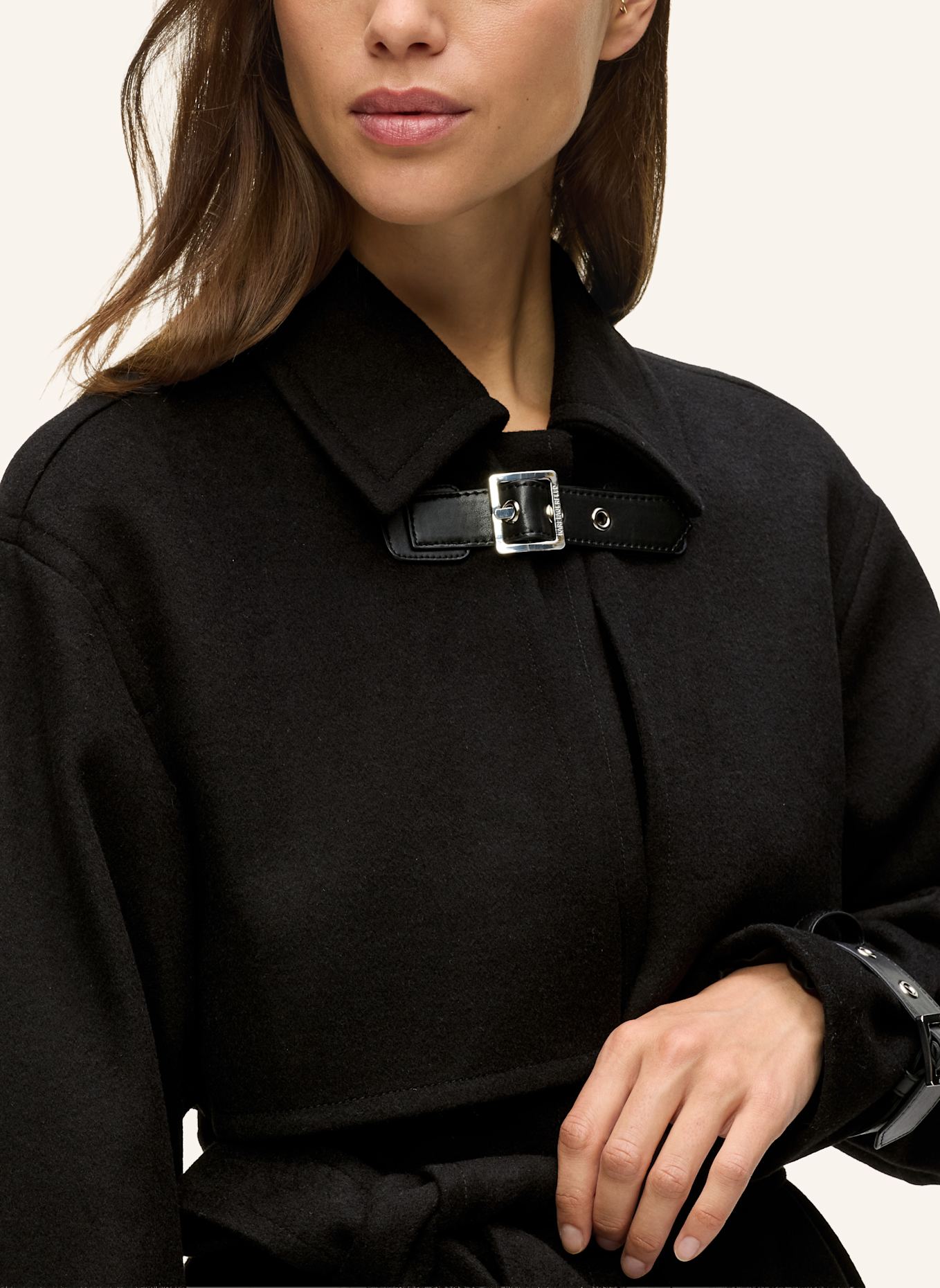 KARL LAGERFELD Mantel: SCHWARZ