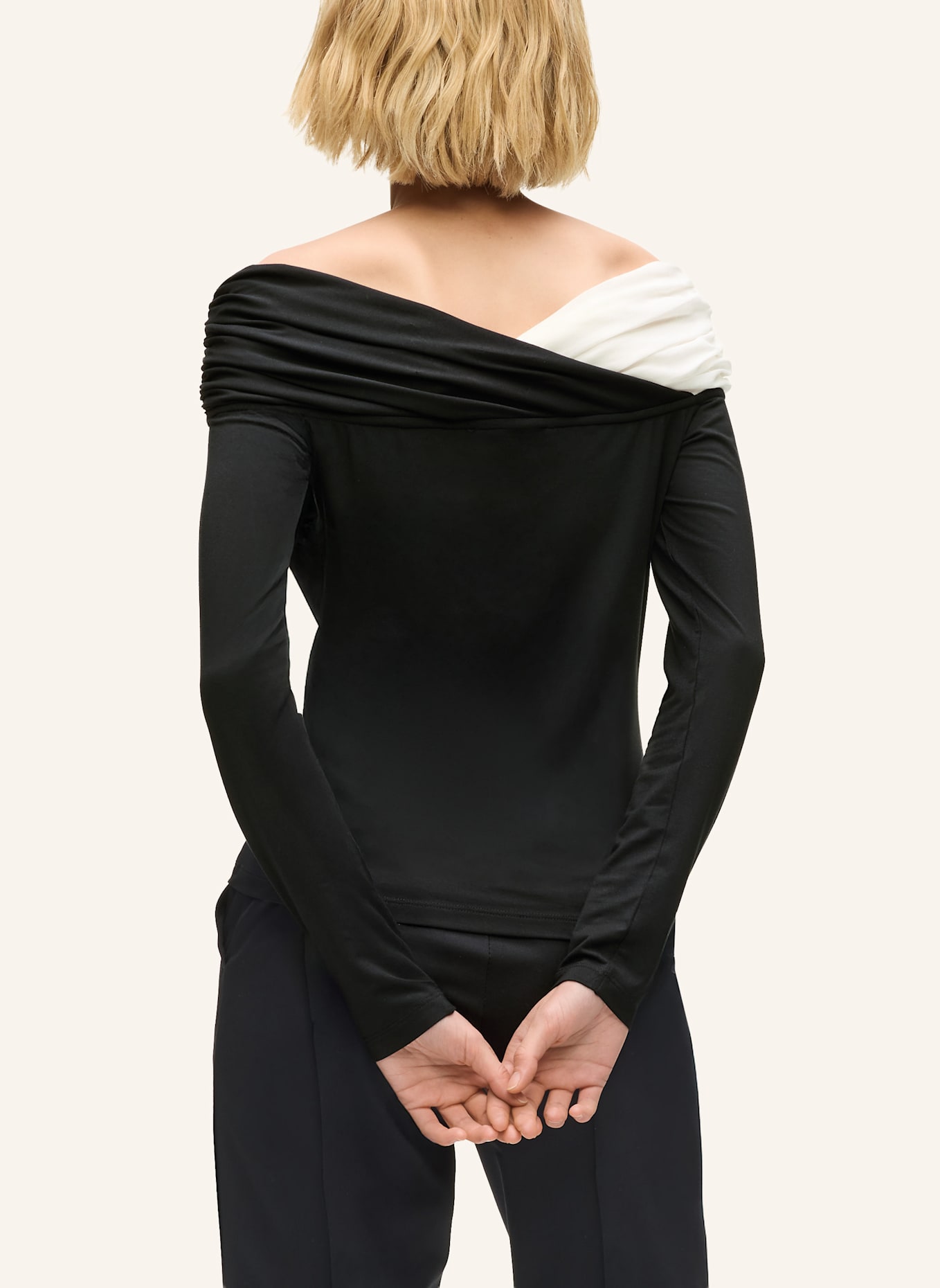 KARL LAGERFELD T-shirt: WEISS/ SCHWARZ