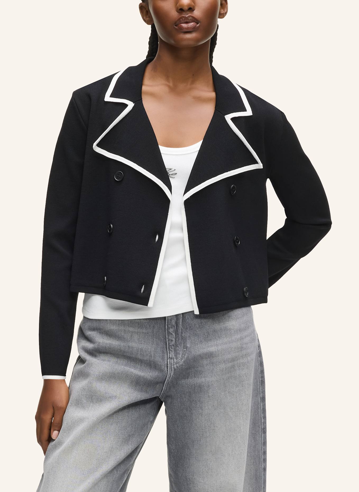 KARL LAGERFELD Strickjacke: SCHWARZ