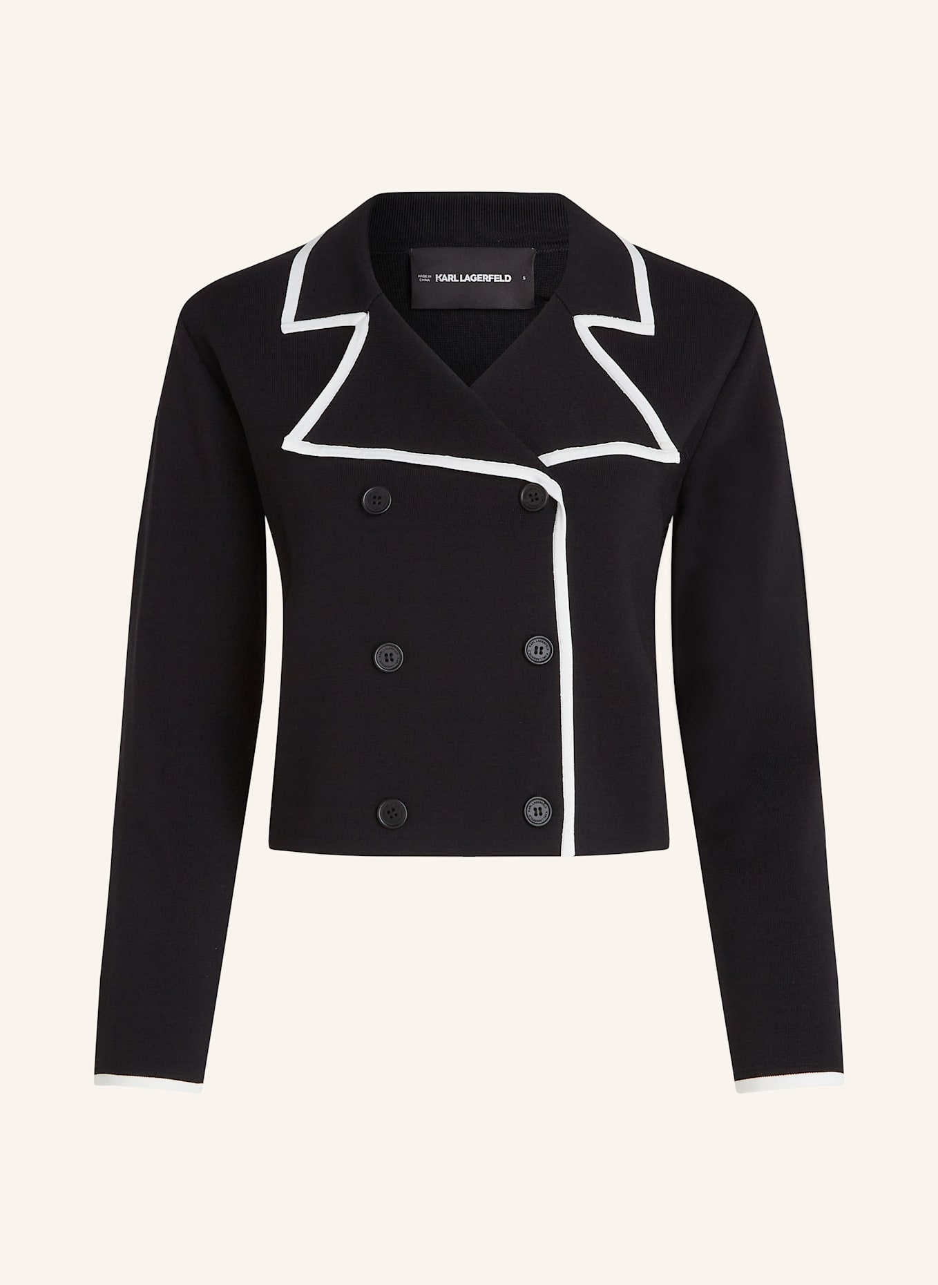KARL LAGERFELD Strickjacke: SCHWARZ