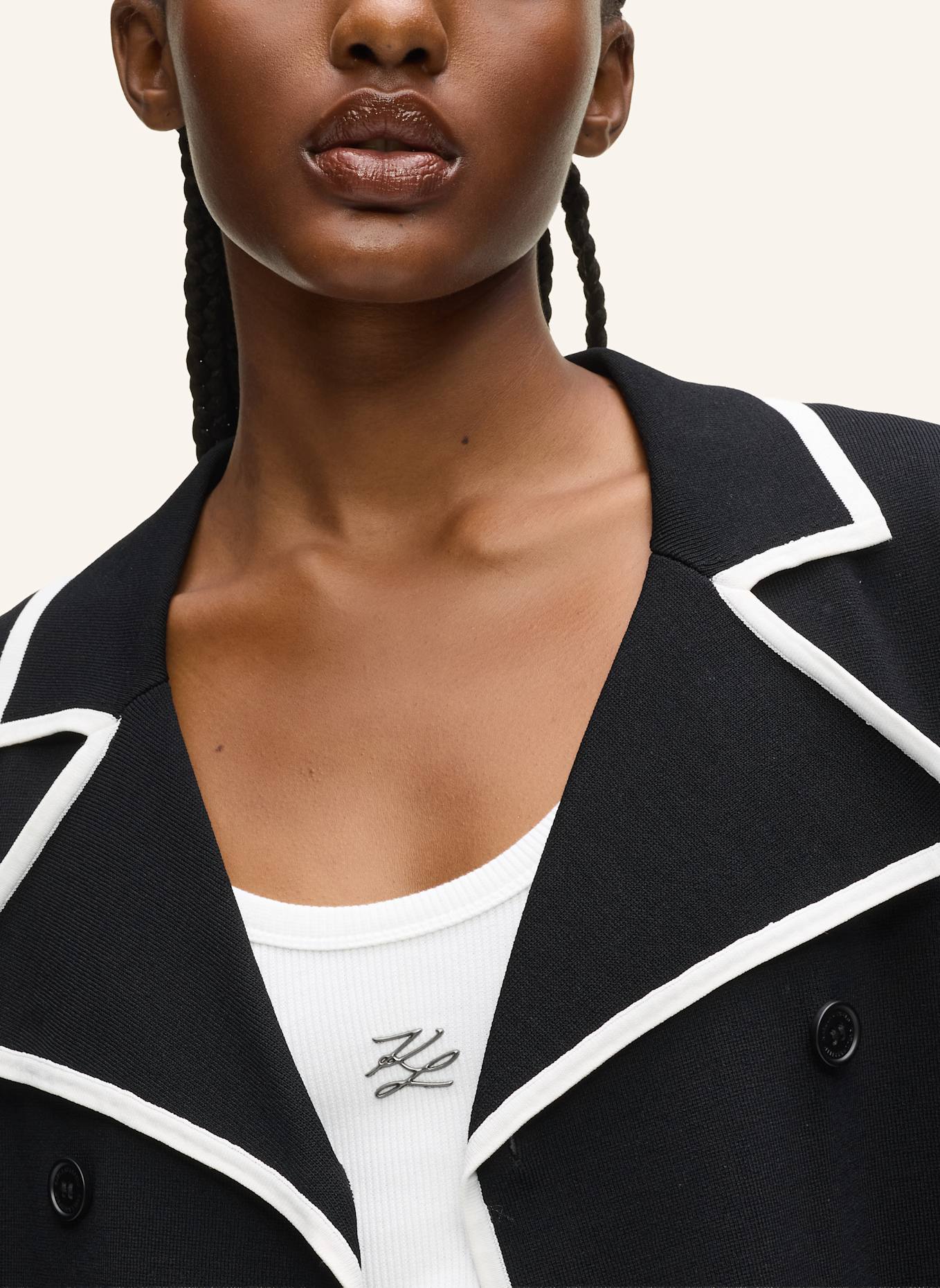 KARL LAGERFELD Strickjacke: SCHWARZ