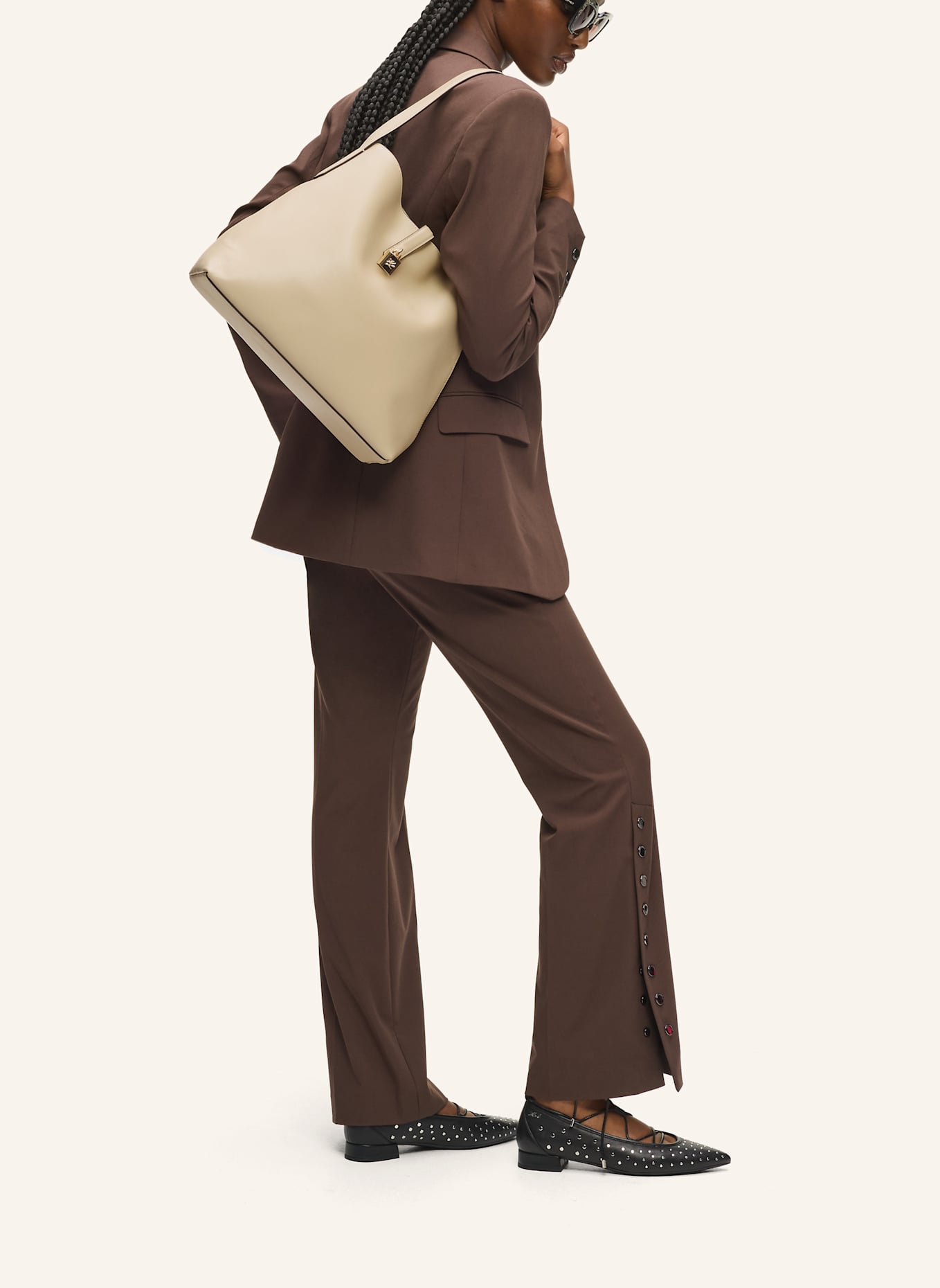 KARL LAGERFELD Hobo-Bag: BEIGE