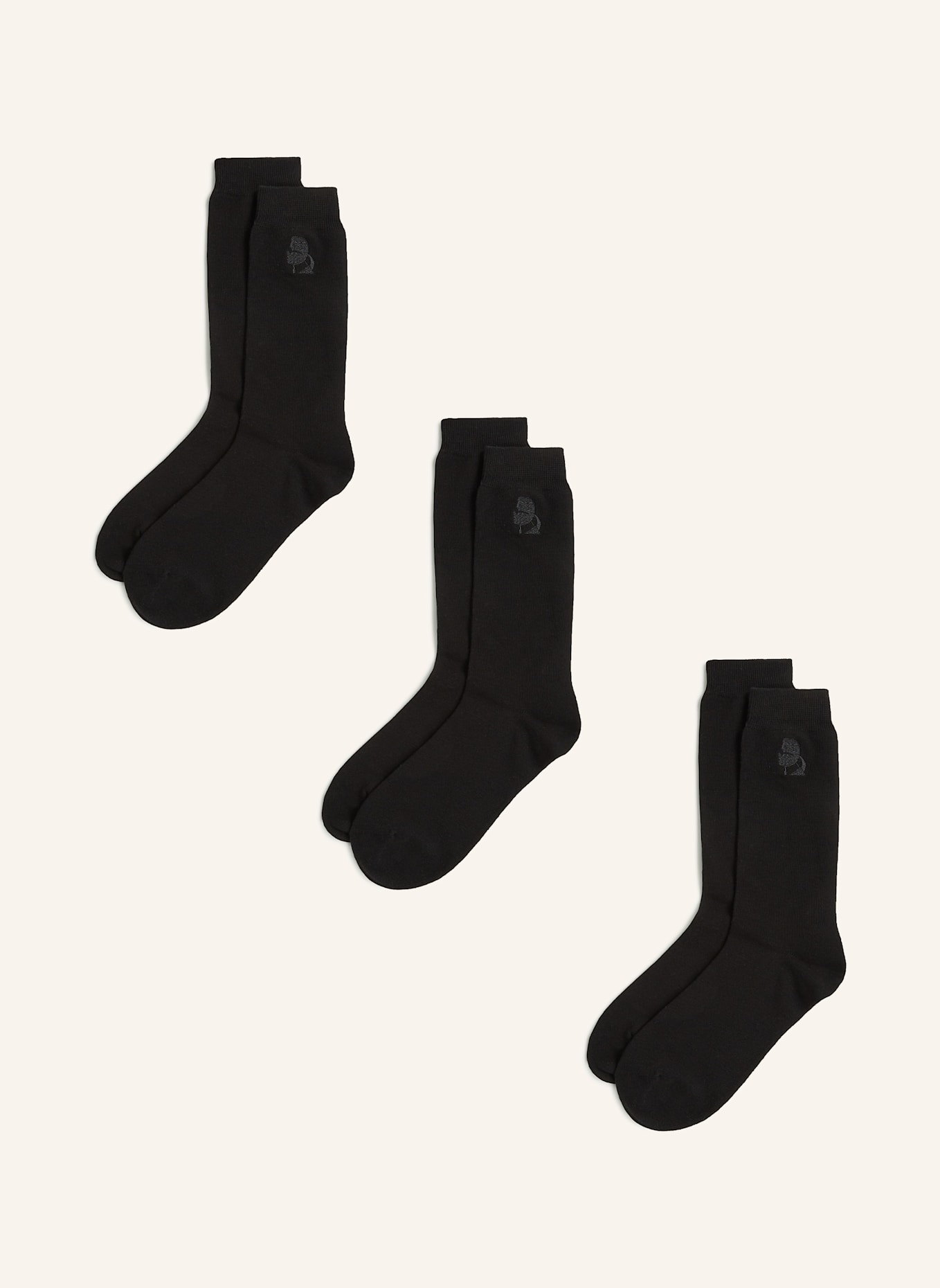 KARL LAGERFELD Socken: SCHWARZ