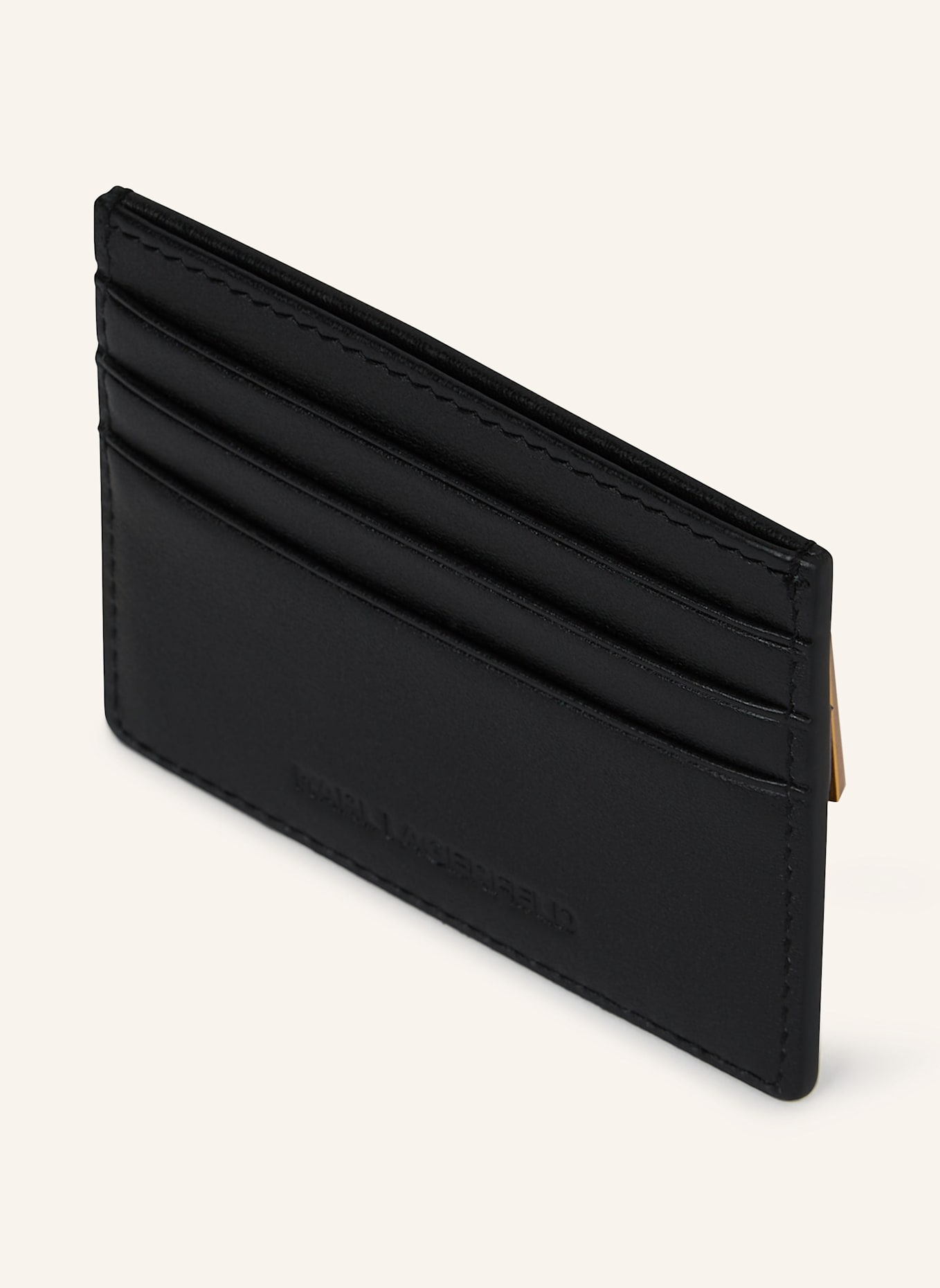 KARL LAGERFELD Kartenetui: SCHWARZ/ GOLD