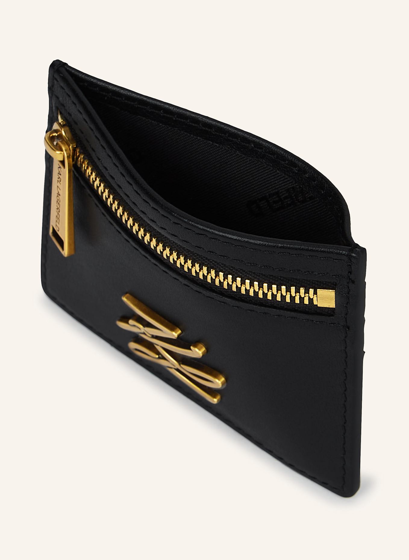 KARL LAGERFELD Kartenetui: SCHWARZ/ GOLD