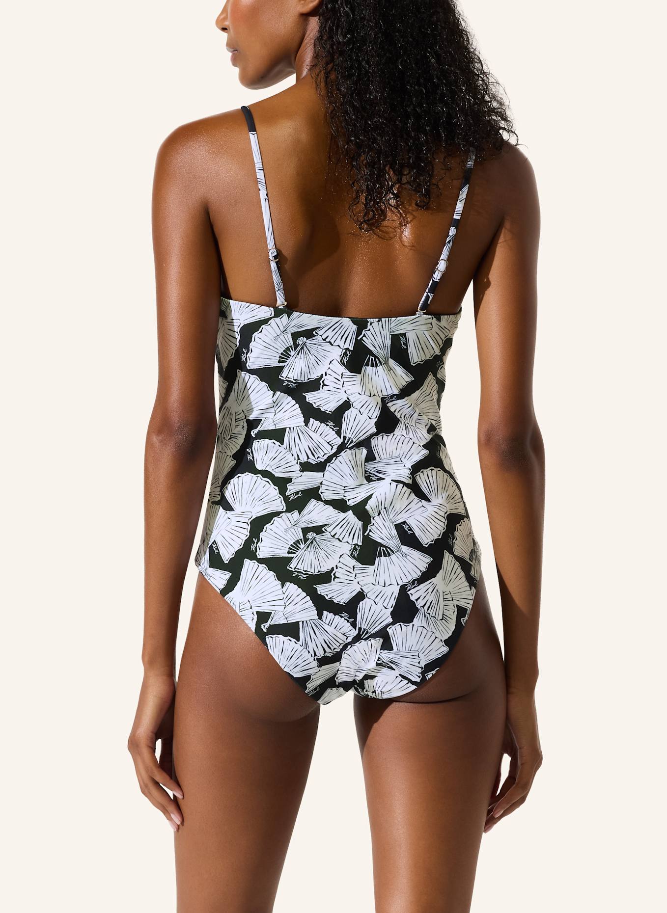 KARL LAGERFELD Badeanzug: SCHWARZ