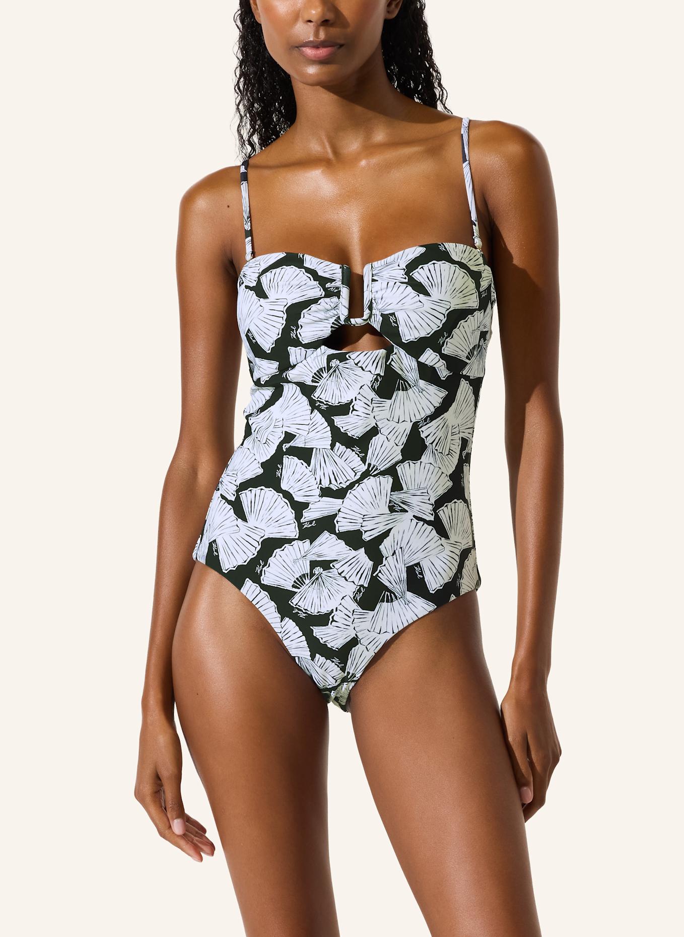 KARL LAGERFELD Badeanzug: SCHWARZ