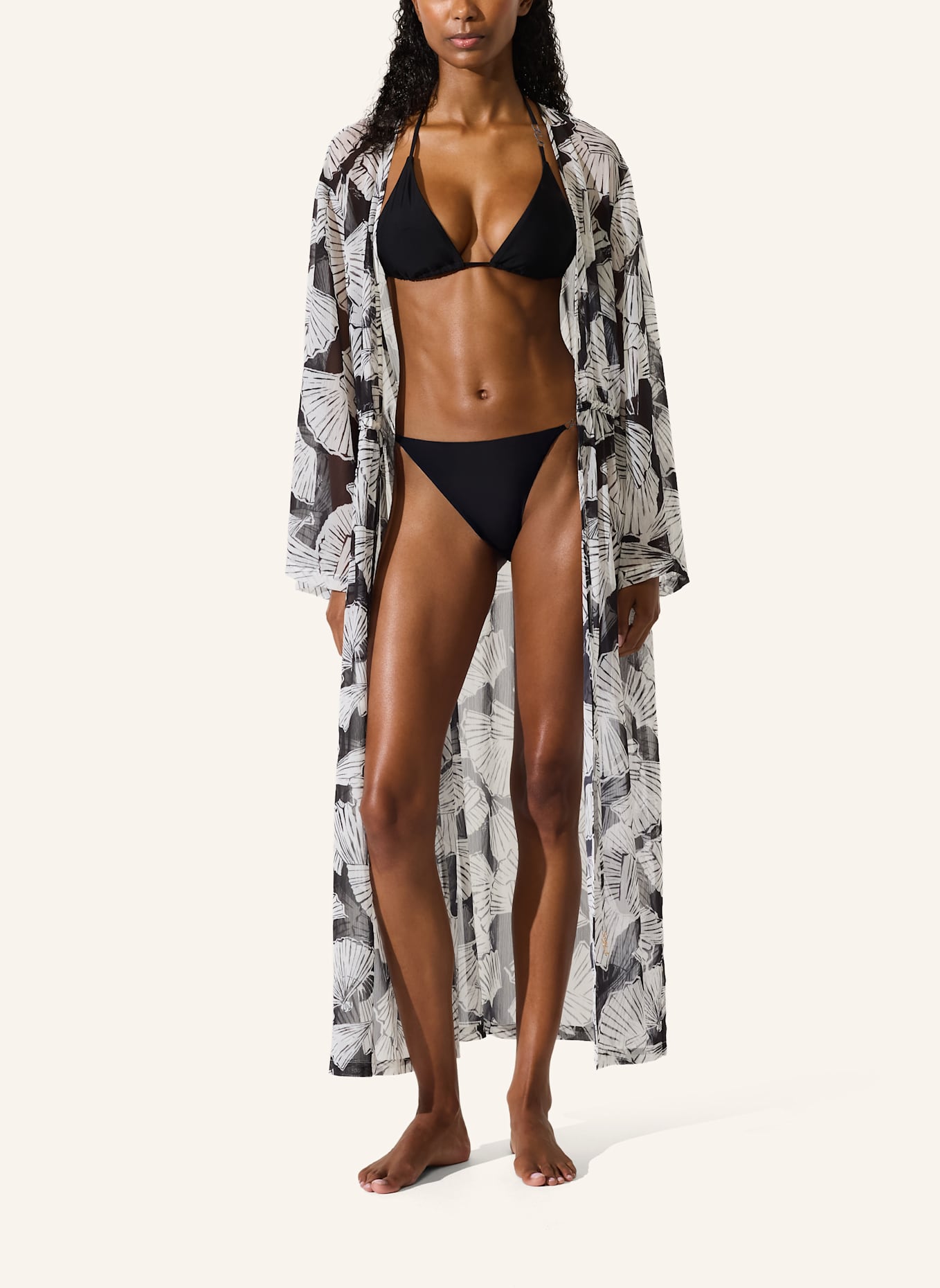 KARL LAGERFELD Strandkleid: SCHWARZ