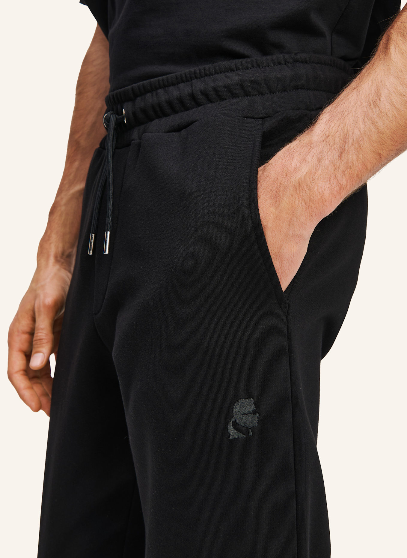 KARL LAGERFELD Hose: SCHWARZ