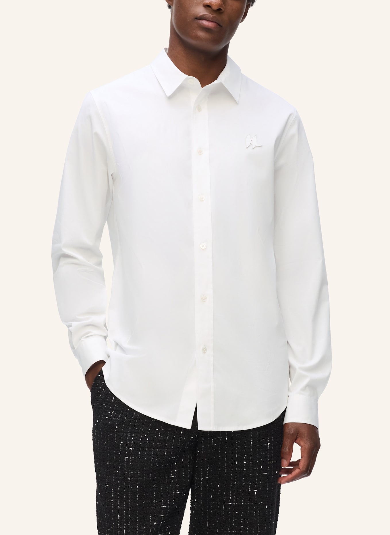 KARL LAGERFELD Hemd: WEISS