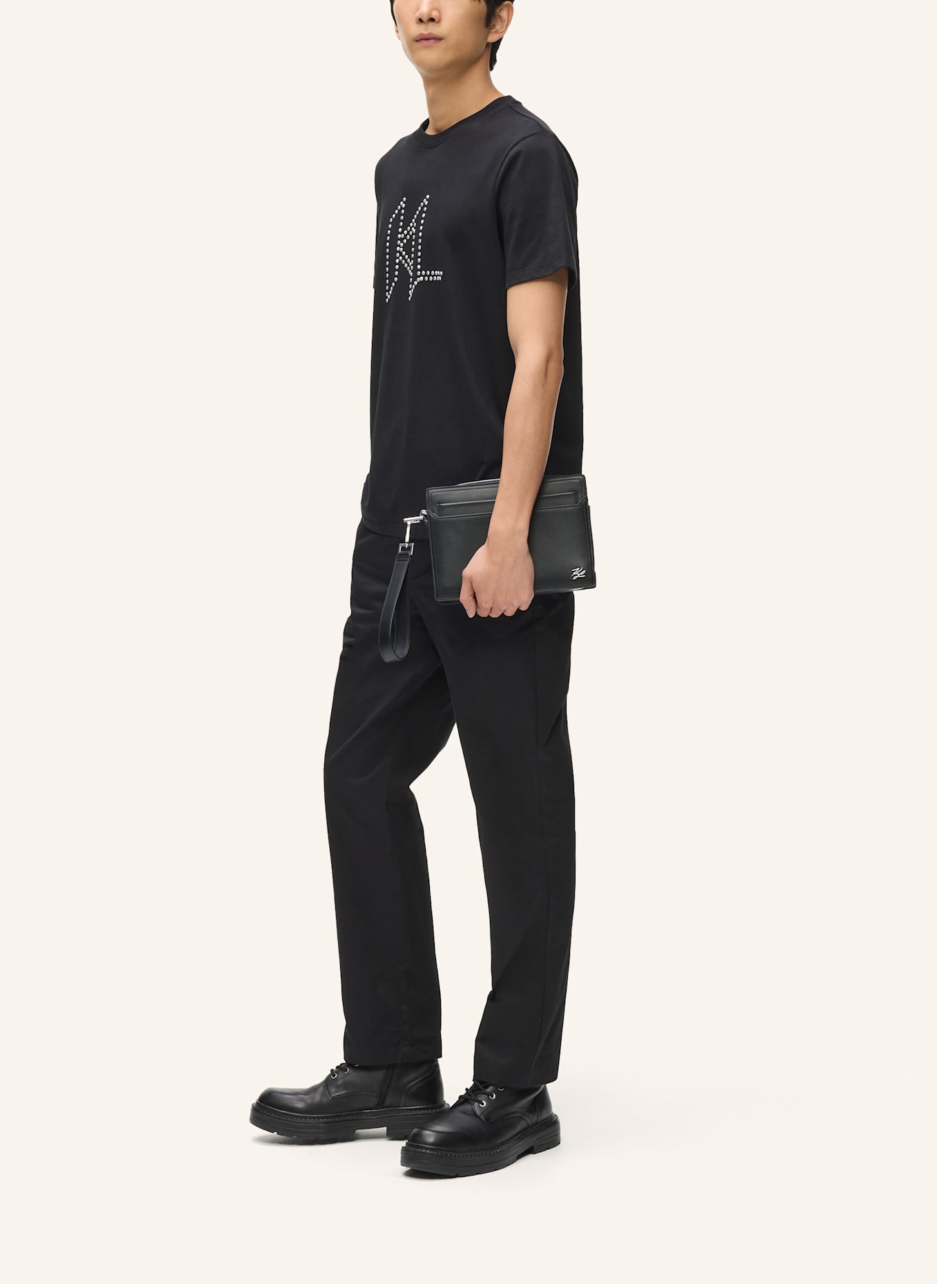 KARL LAGERFELD K/Autograph Clutch: SCHWARZ