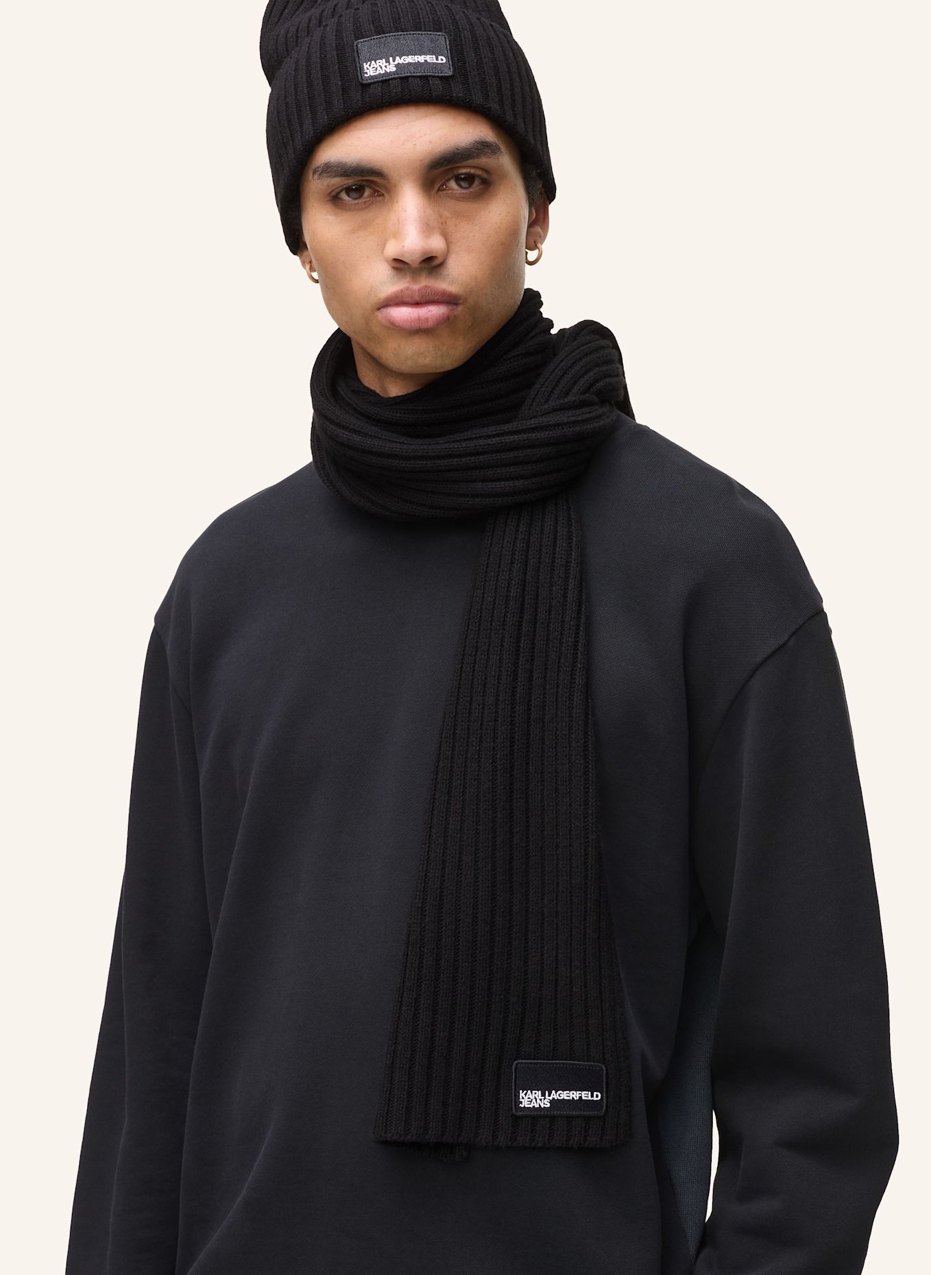 KARL LAGERFELD JEANS Schal: SCHWARZ