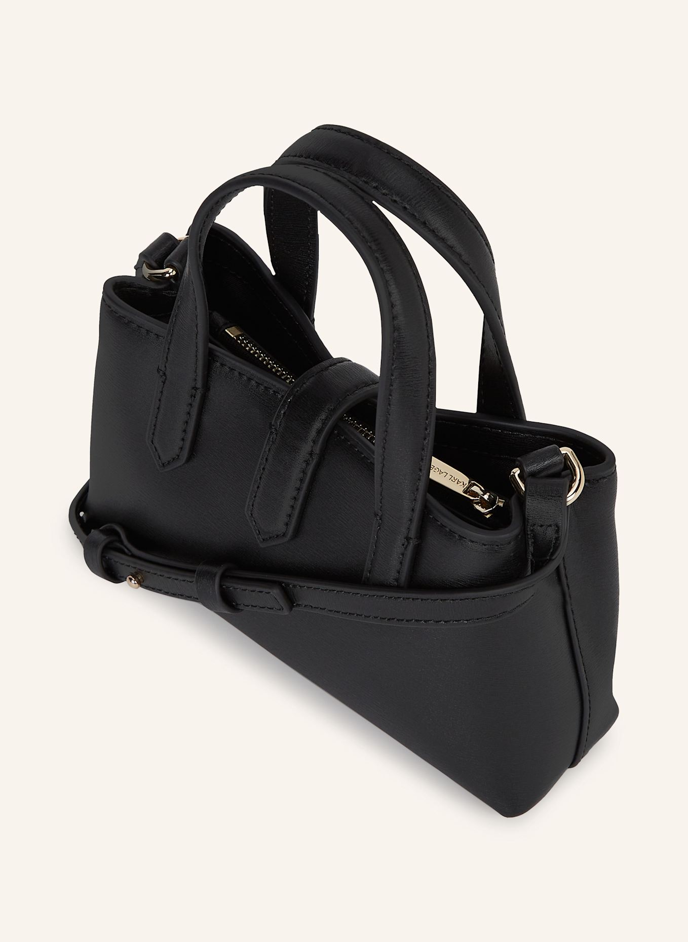 KARL LAGERFELD Pouch: SCHWARZ/ GOLD