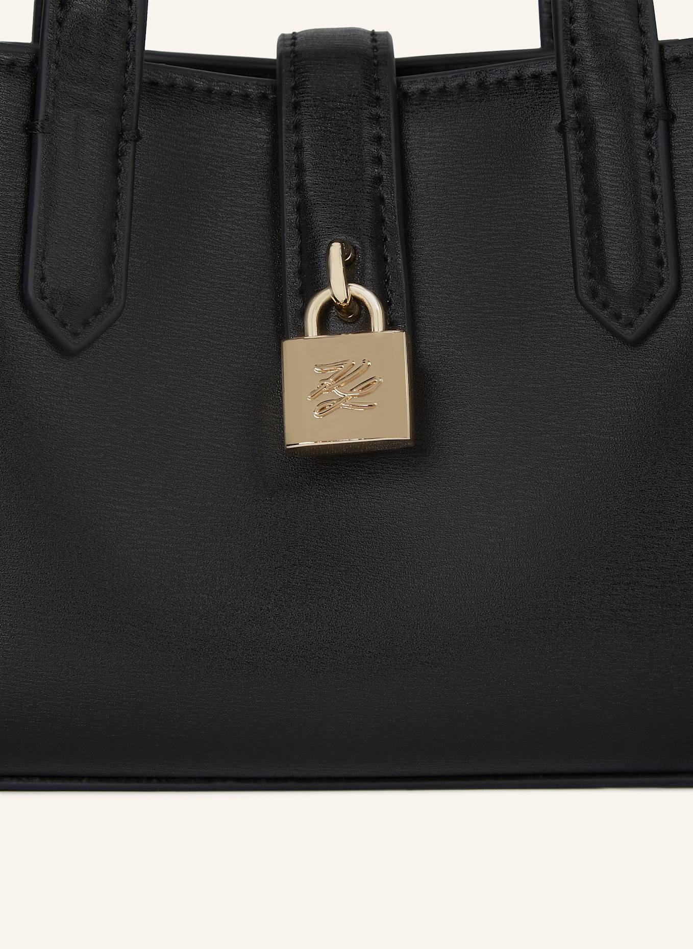 KARL LAGERFELD Pouch: SCHWARZ/ GOLD