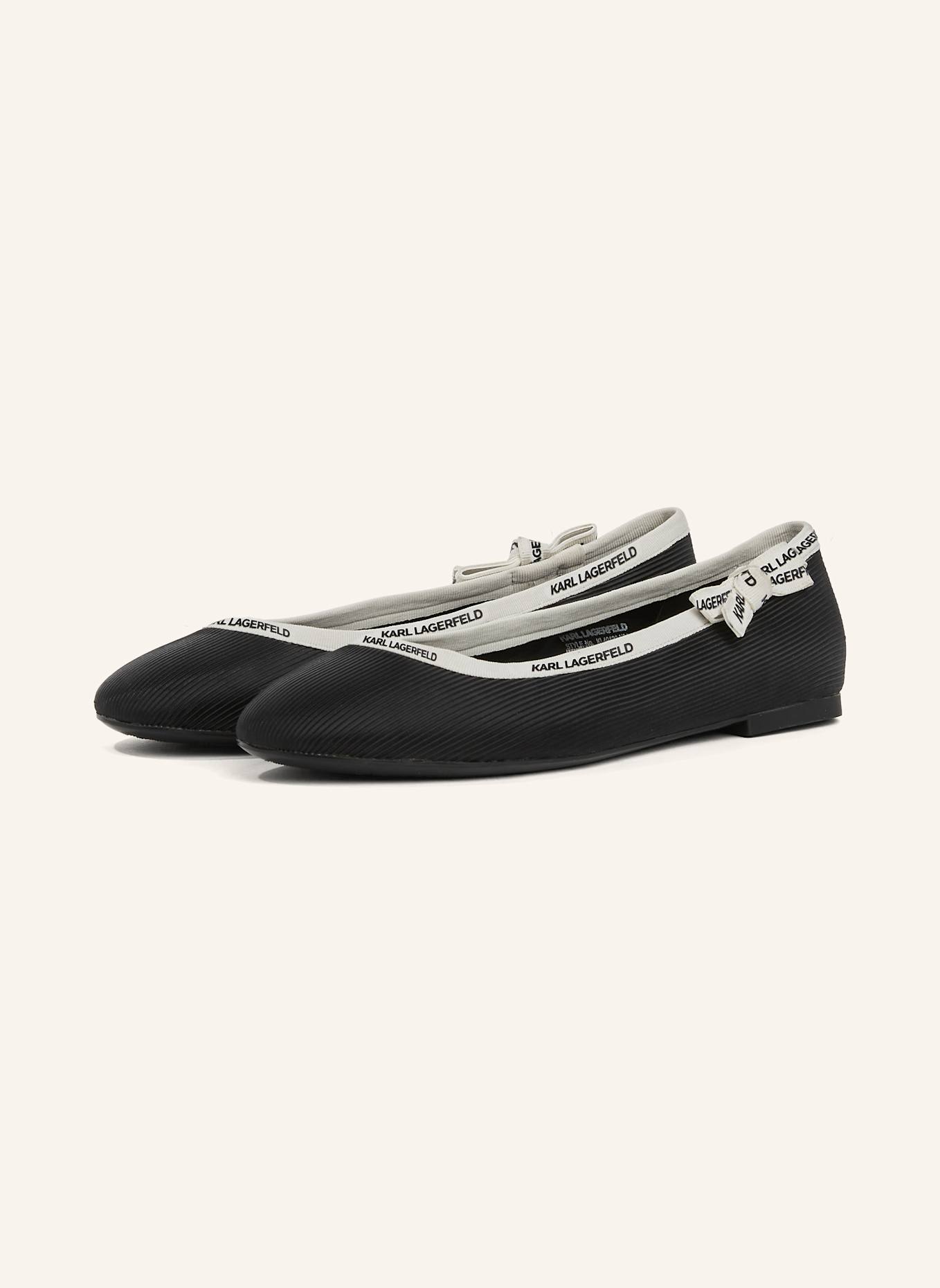 KARL LAGERFELD Flache Schuhe: SCHWARZ