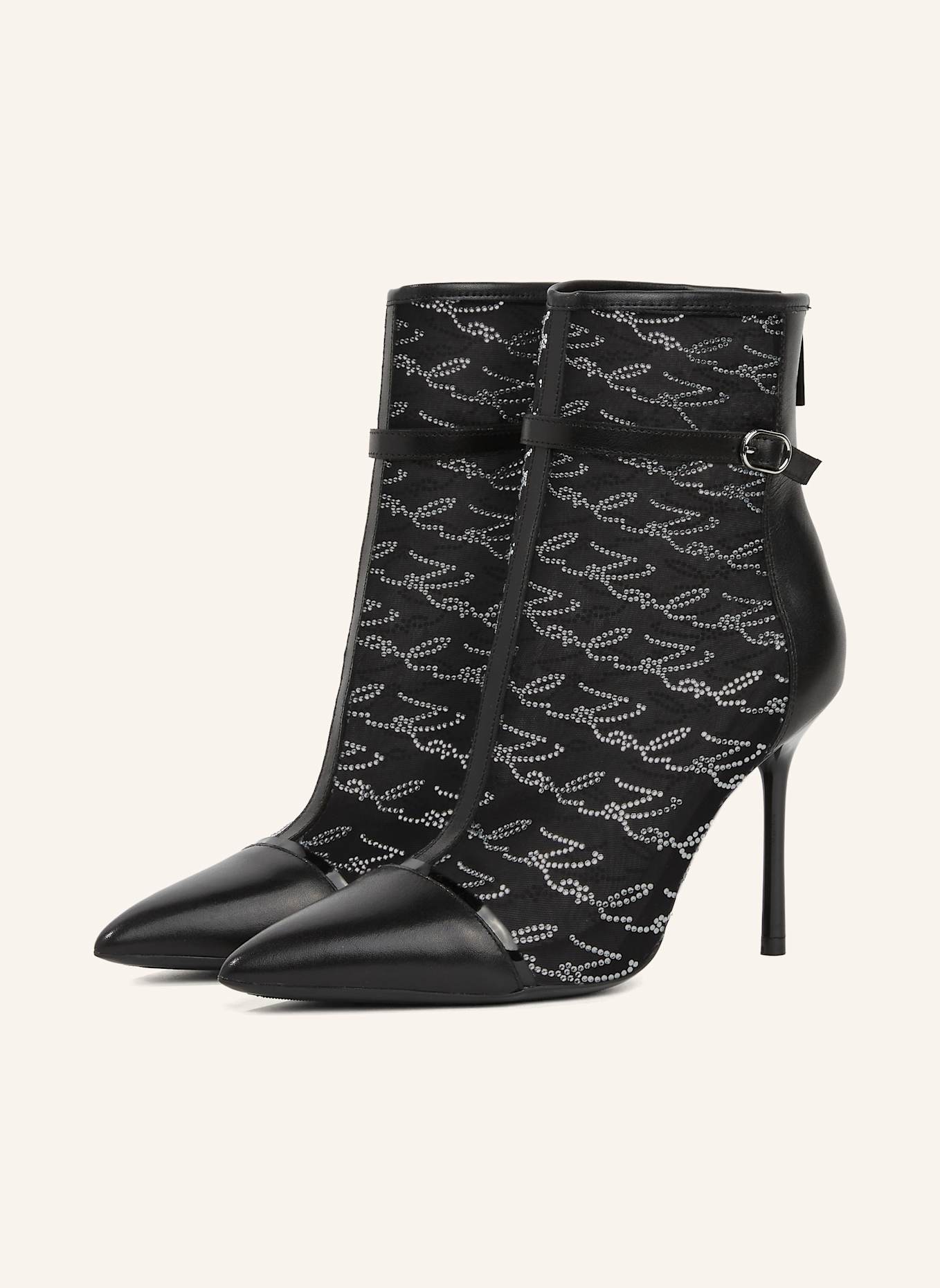 KARL LAGERFELD Stiefel: SCHWARZ/ SILBER