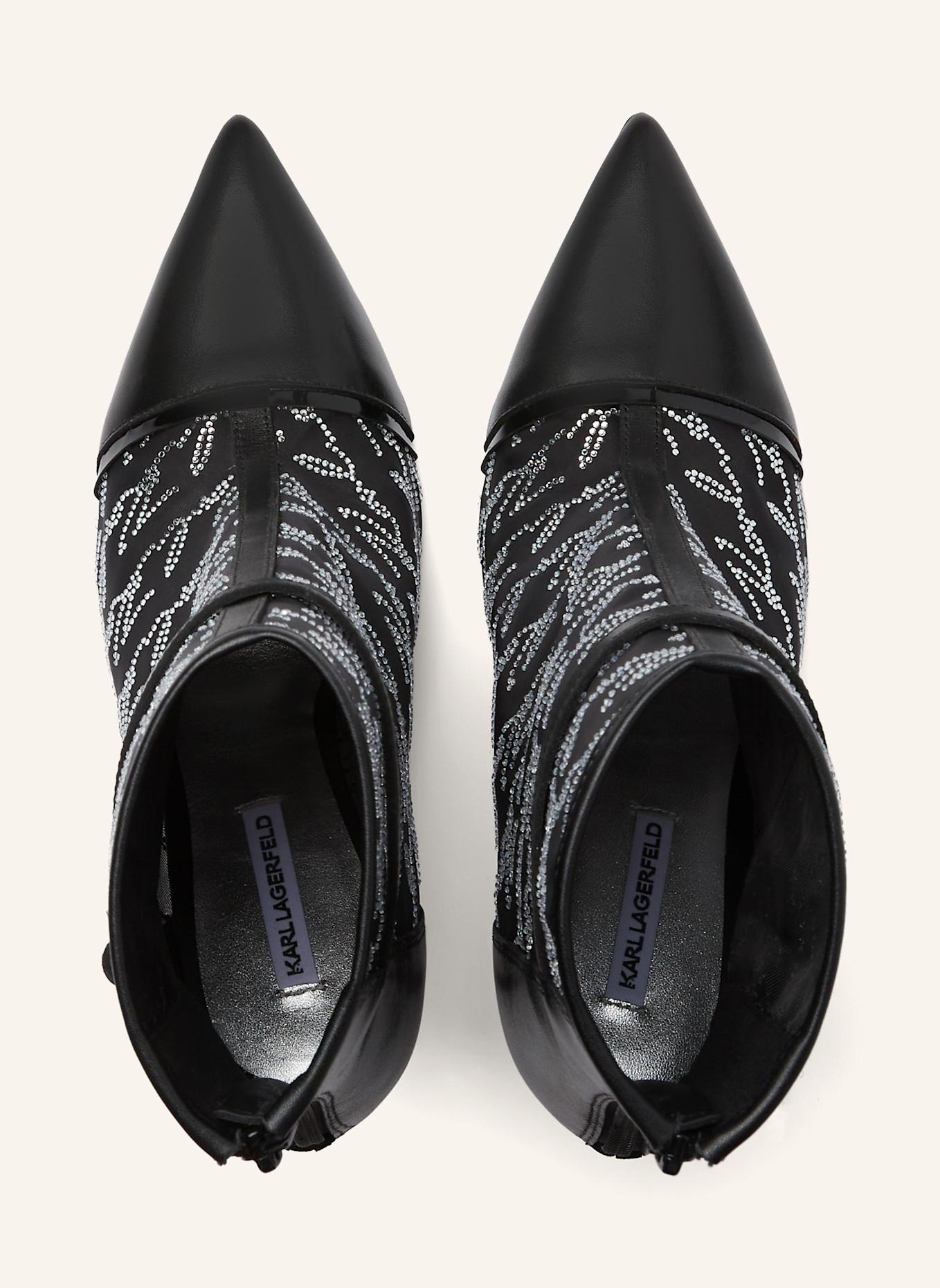 KARL LAGERFELD Stiefel: SCHWARZ/ SILBER