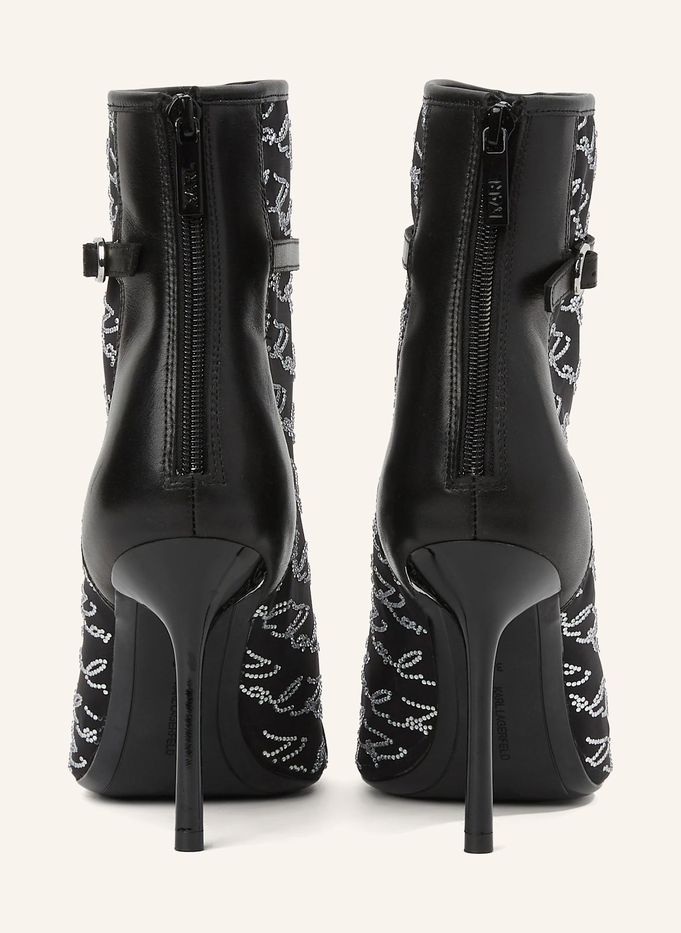 KARL LAGERFELD Stiefel: SCHWARZ/ SILBER