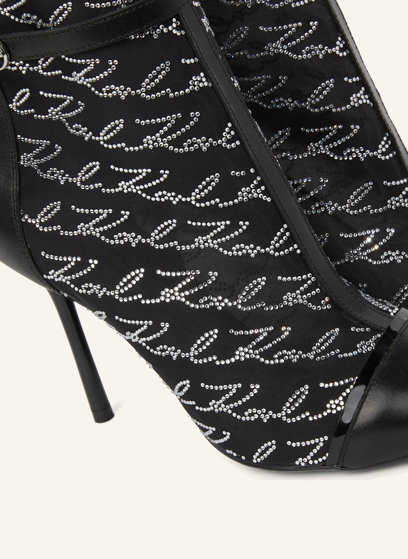 KARL LAGERFELD Stiefel: SCHWARZ/ SILBER