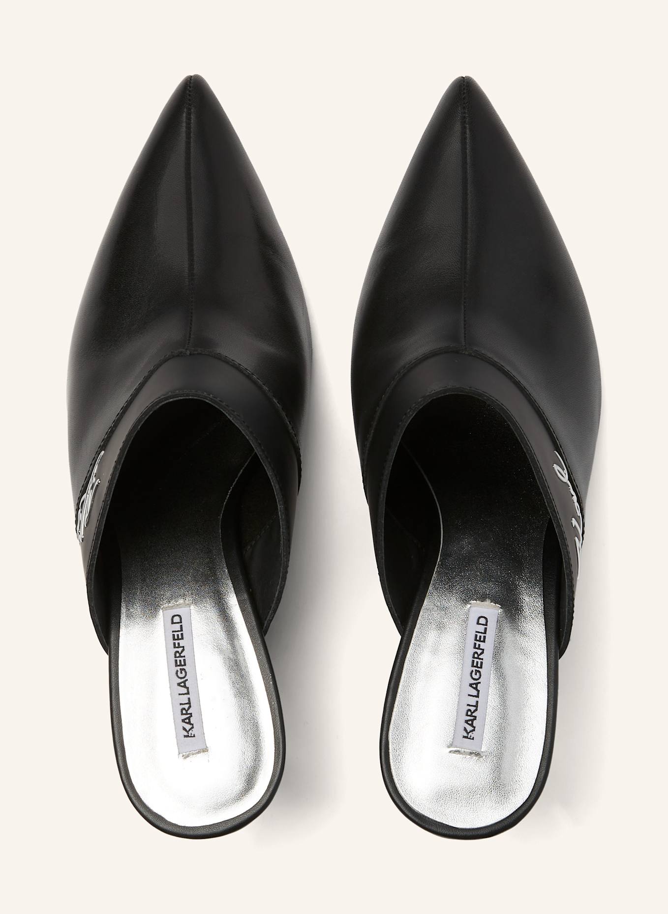 KARL LAGERFELD Absätze: SCHWARZ/ SILBER