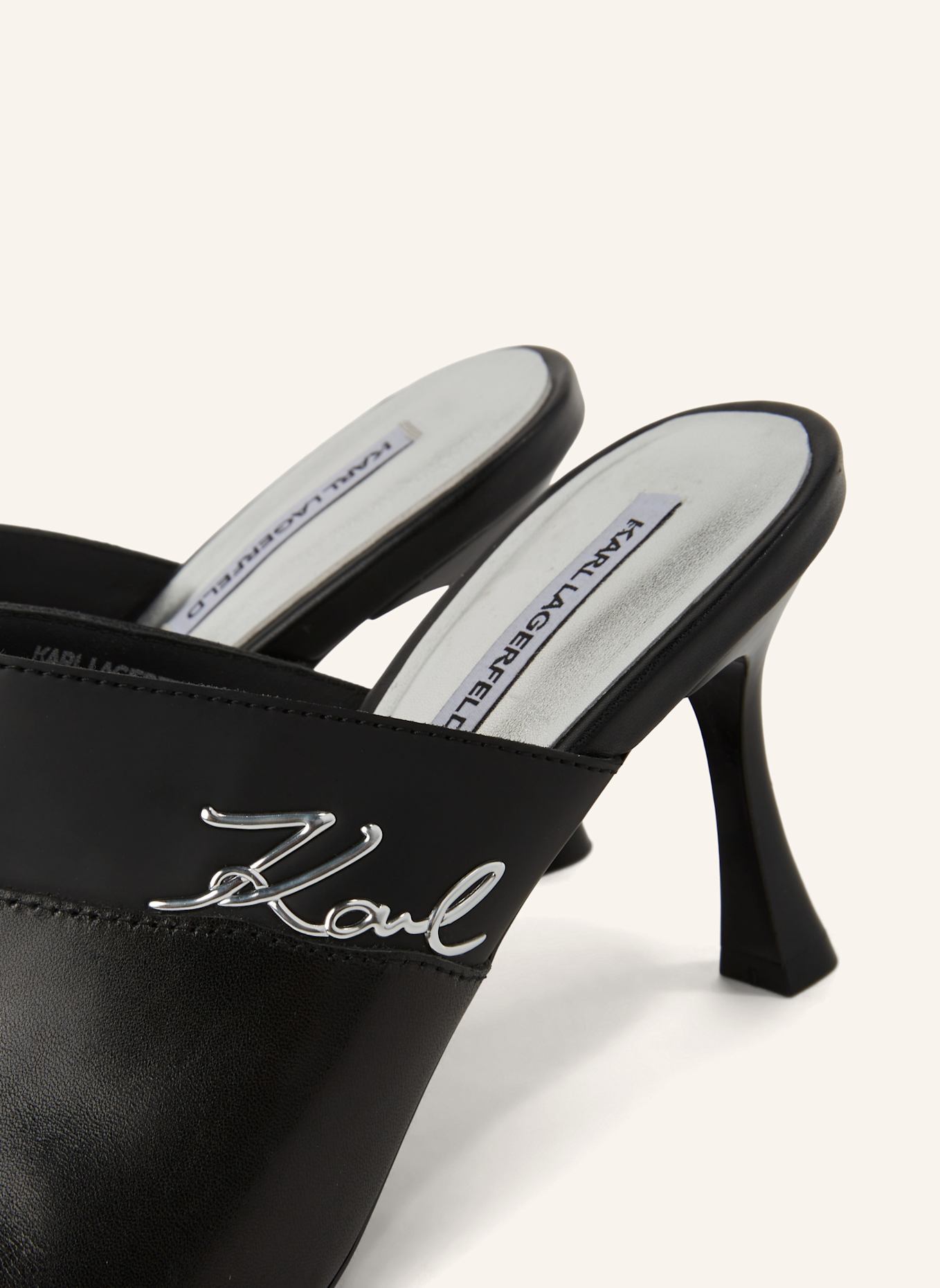 KARL LAGERFELD Absätze: SCHWARZ/ SILBER