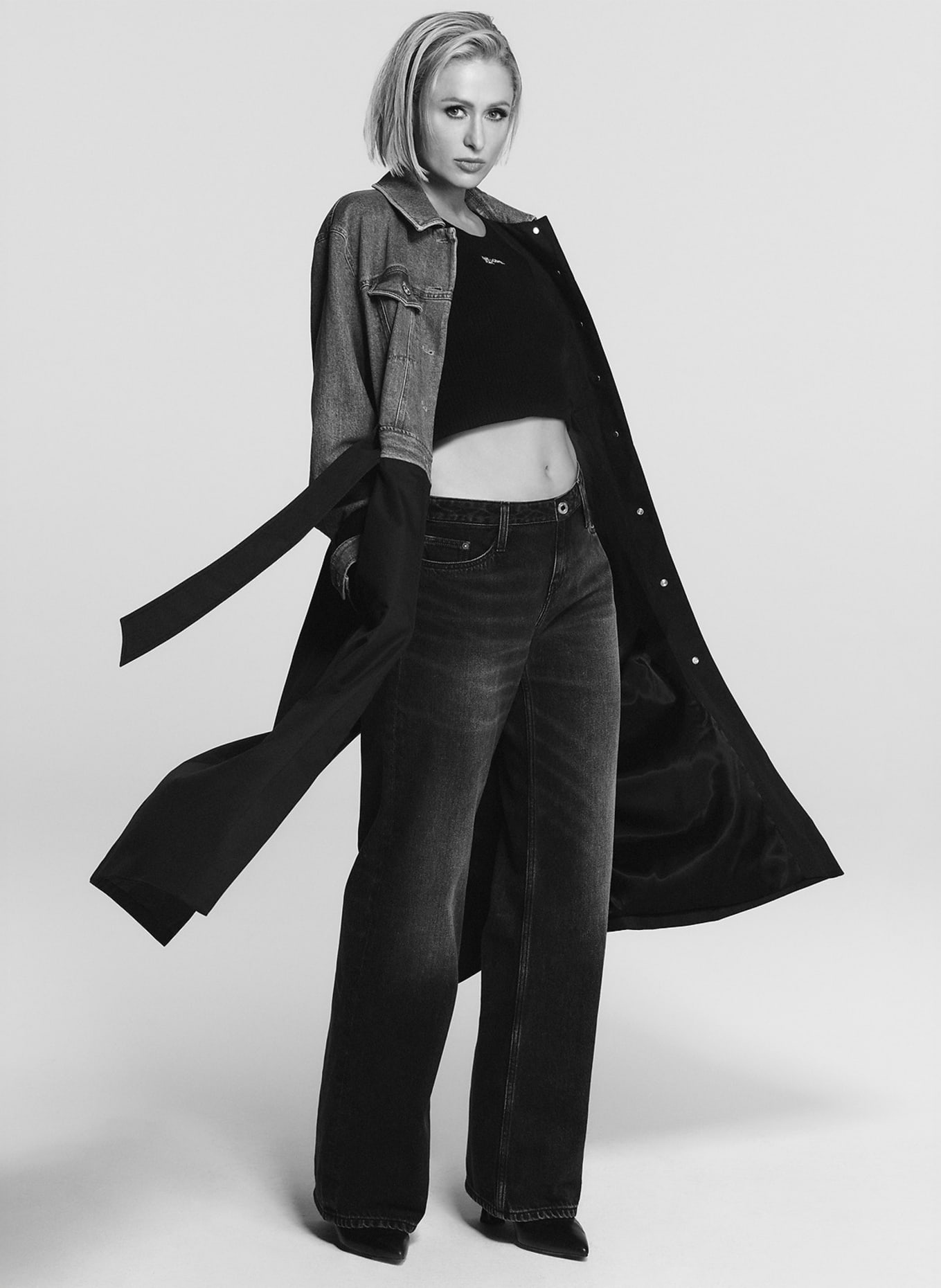 KARL LAGERFELD JEANS Jacke: BLAU/ SCHWARZ