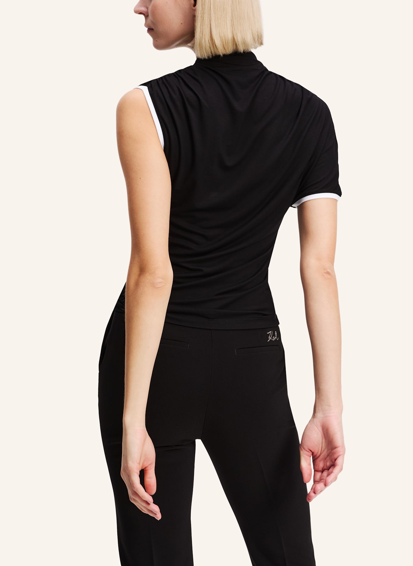 KARL LAGERFELD Top: SCHWARZ