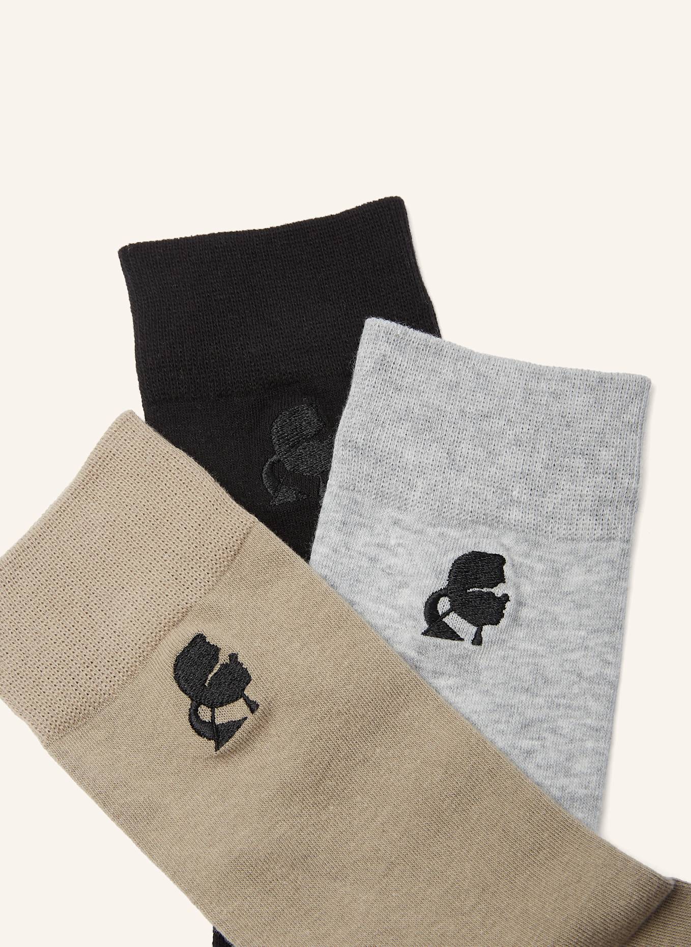 KARL LAGERFELD 3er-Pack Socken: SCHWARZ