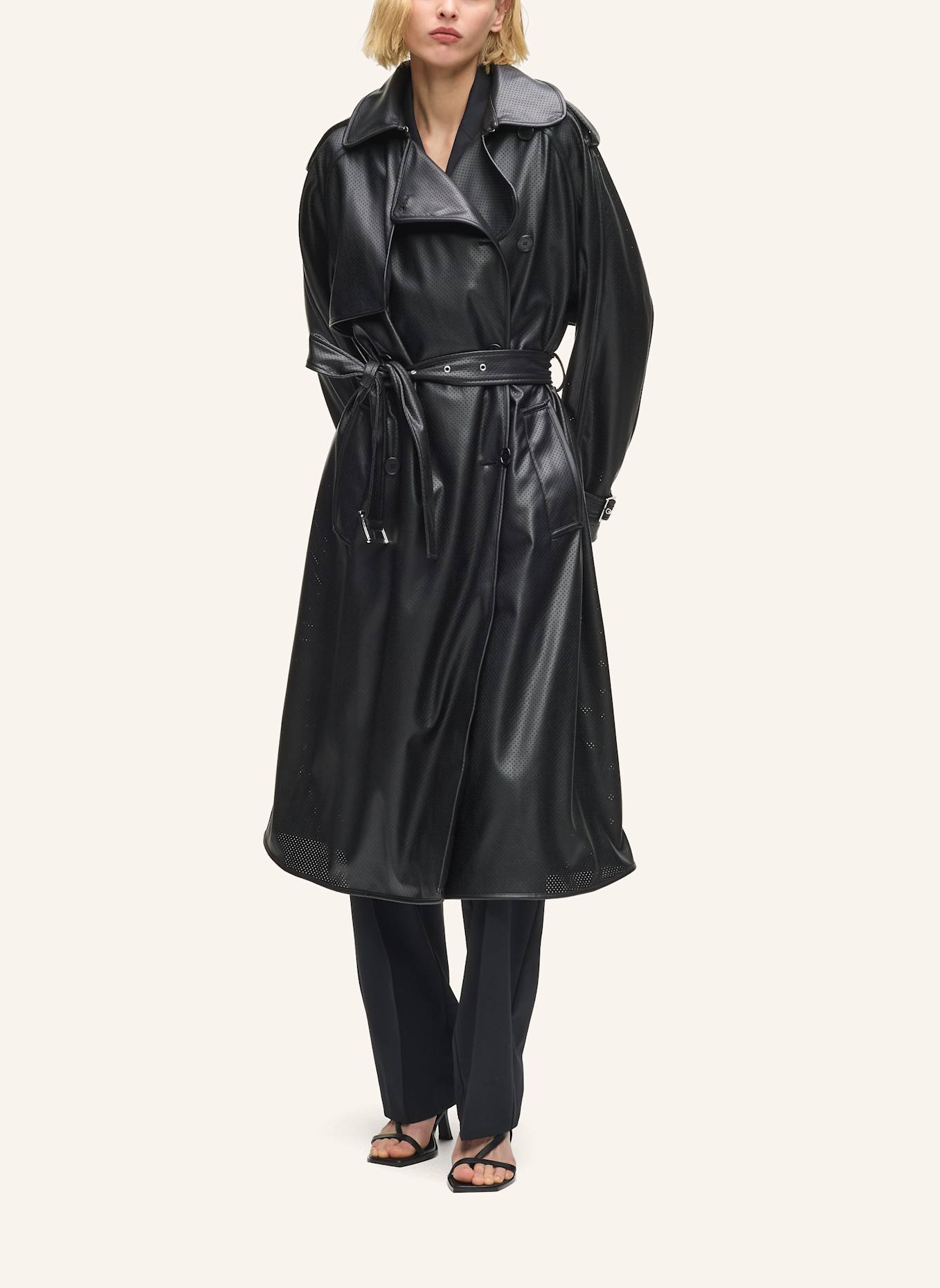 KARL LAGERFELD Mantel: SCHWARZ