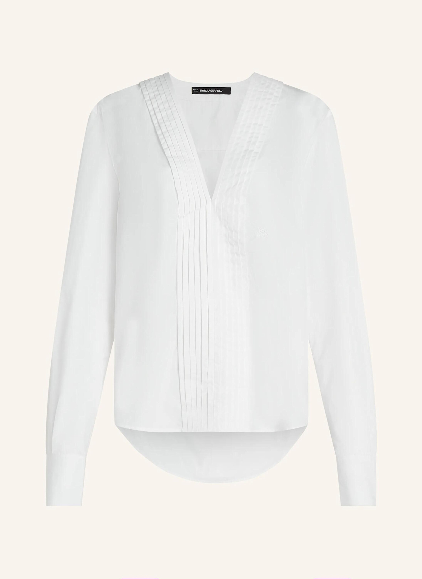 KARL LAGERFELD Bluse KL STUDIO: WEISS