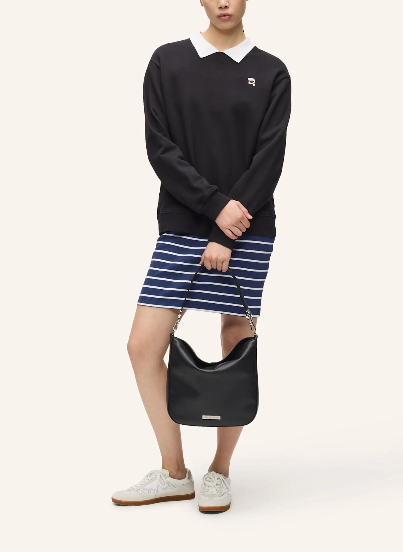 KARL LAGERFELD Hobo-Bag: SCHWARZ