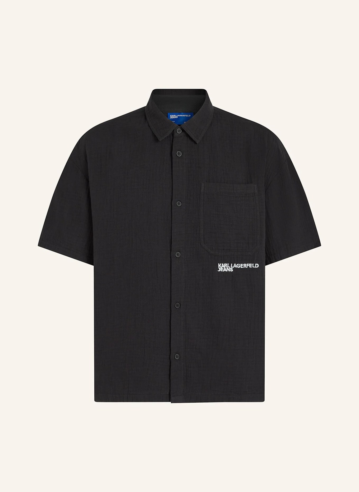 KARL LAGERFELD JEANS Hemd: SCHWARZ