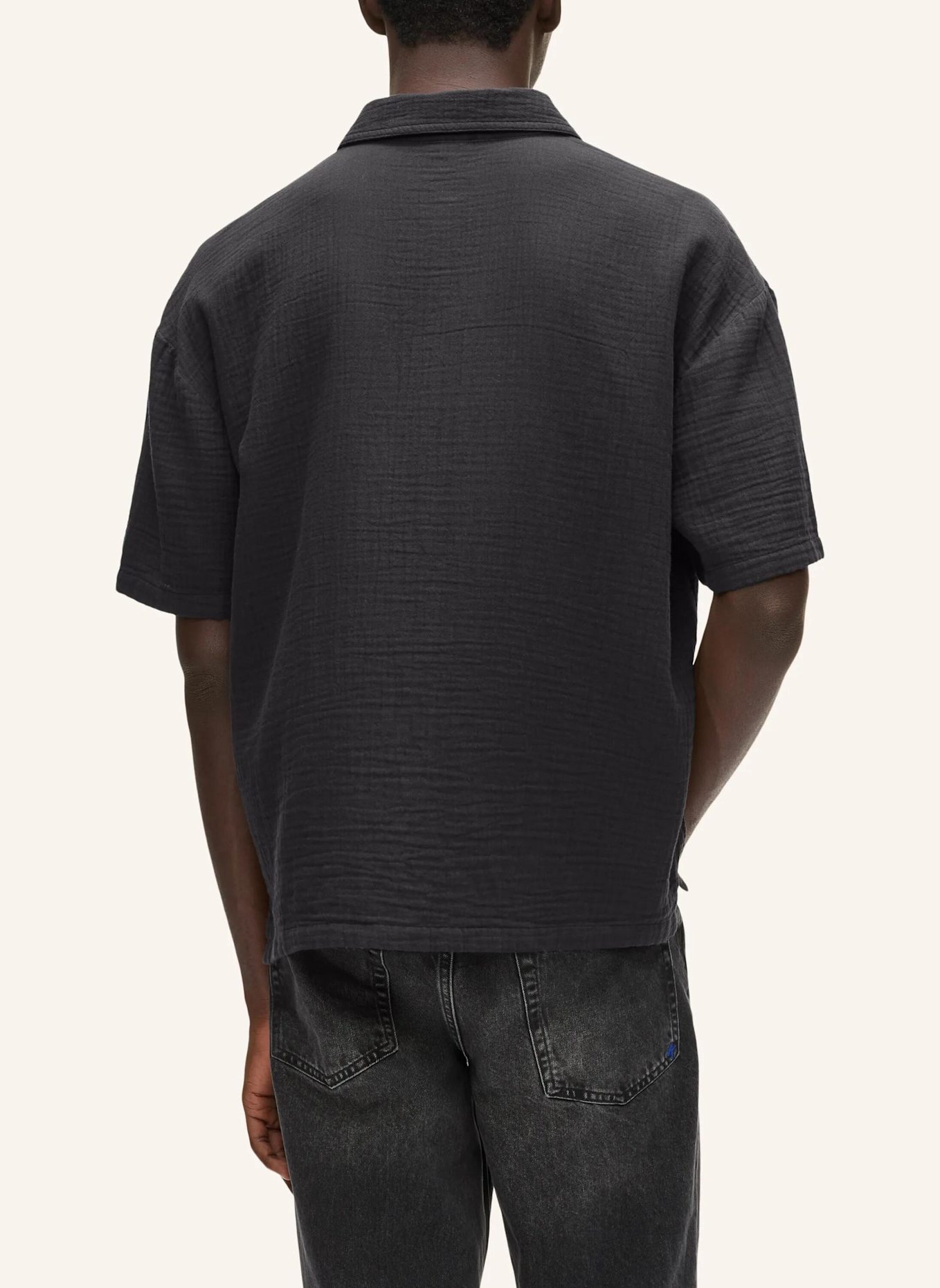 KARL LAGERFELD JEANS Hemd: SCHWARZ