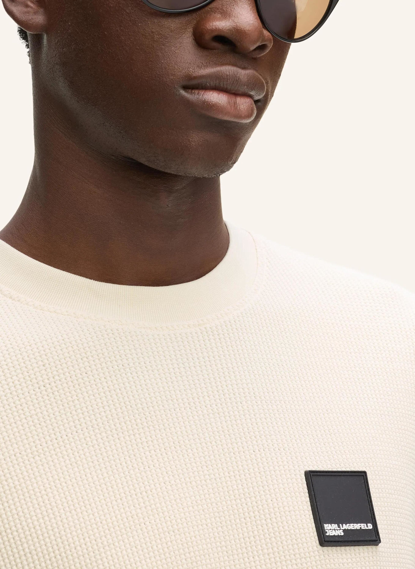 KARL LAGERFELD JEANS T-shirt: BEIGE