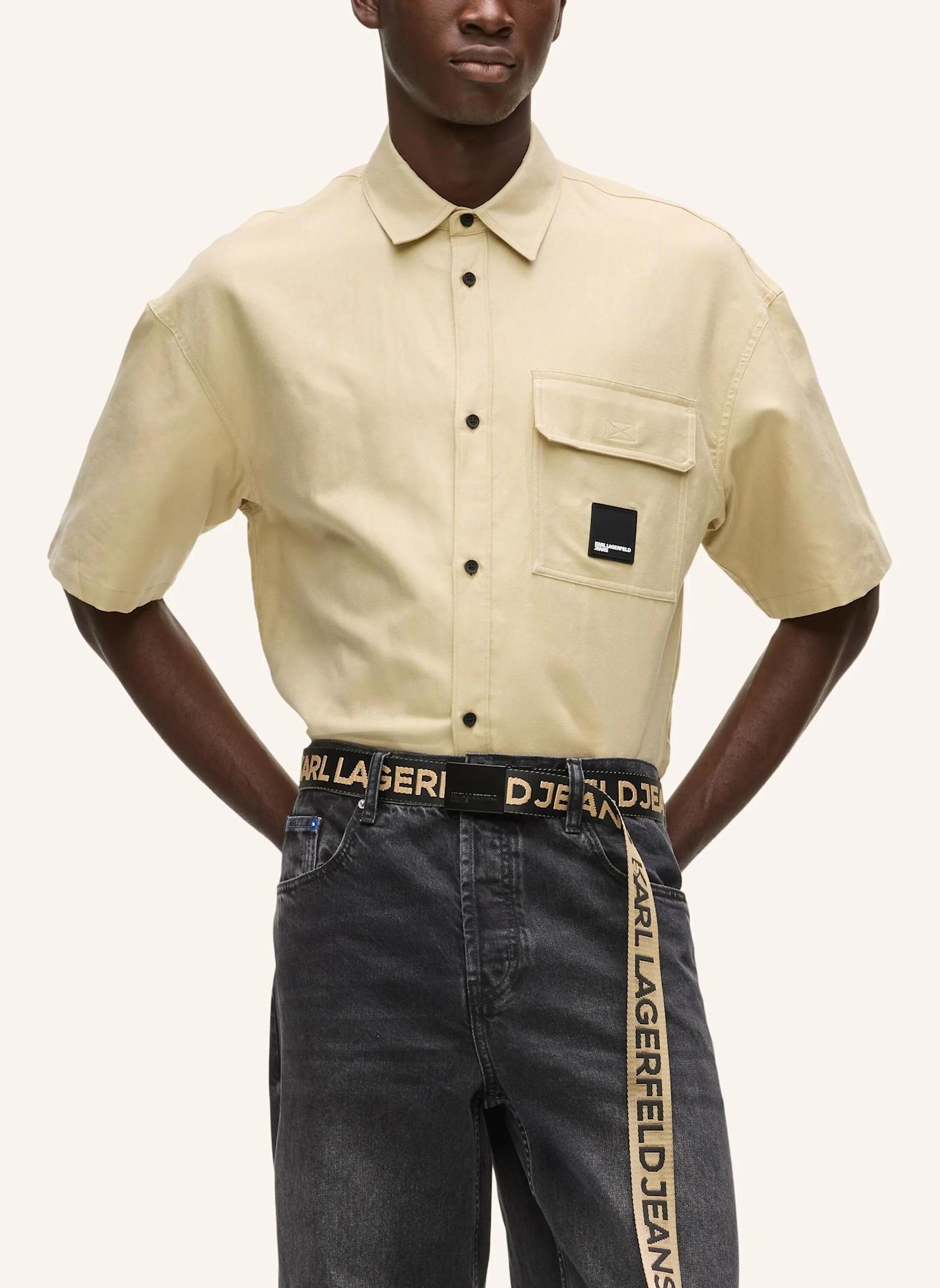 KARL LAGERFELD JEANS Hemd: BEIGE