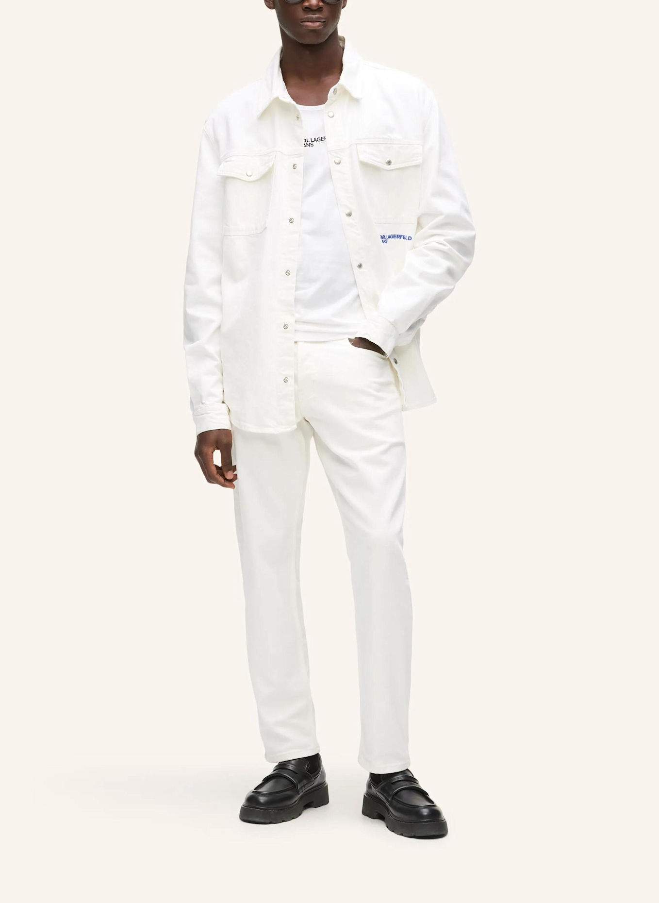 KARL LAGERFELD JEANS Hemd: WEISS