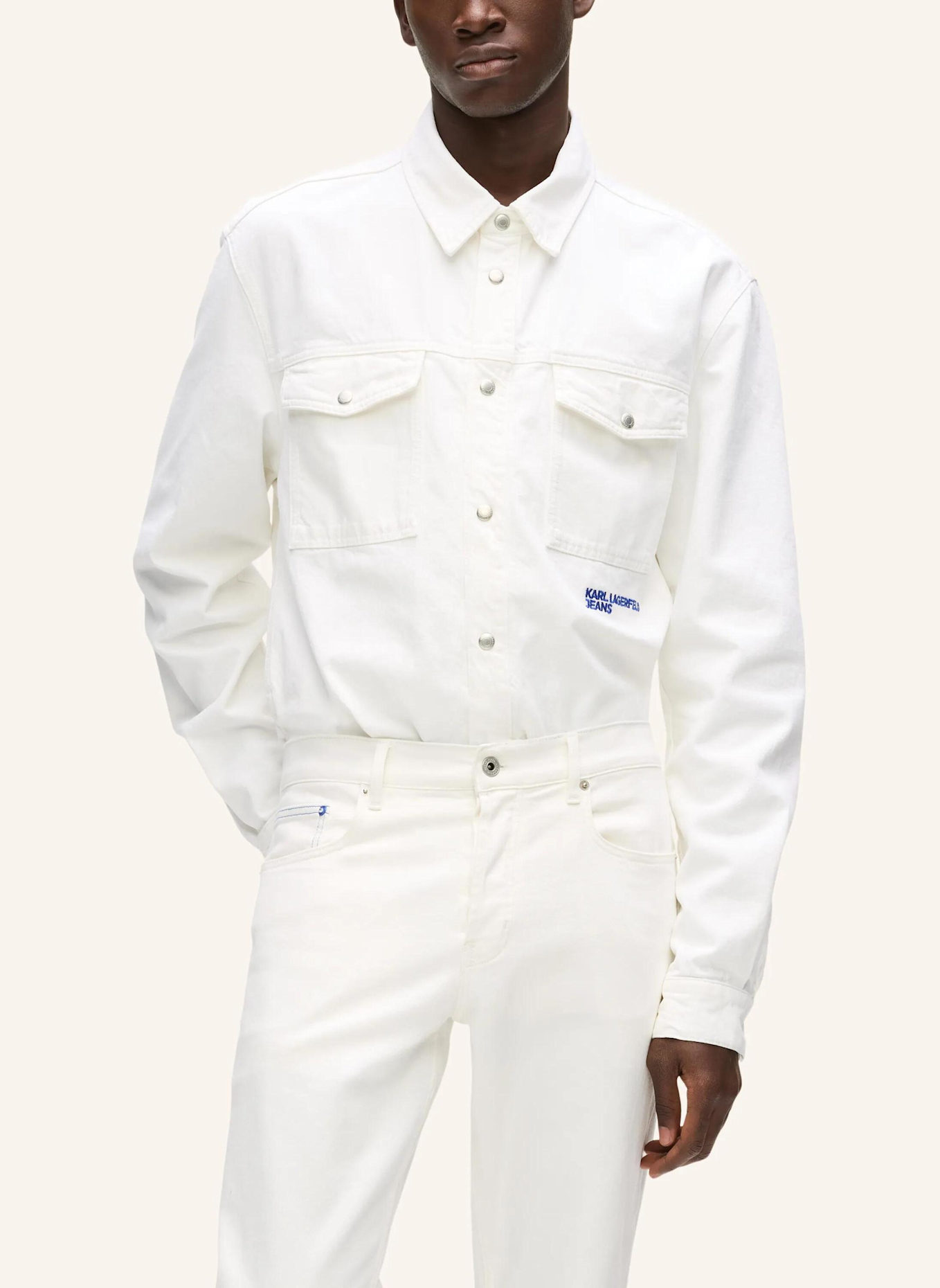 KARL LAGERFELD JEANS Hemd: WEISS